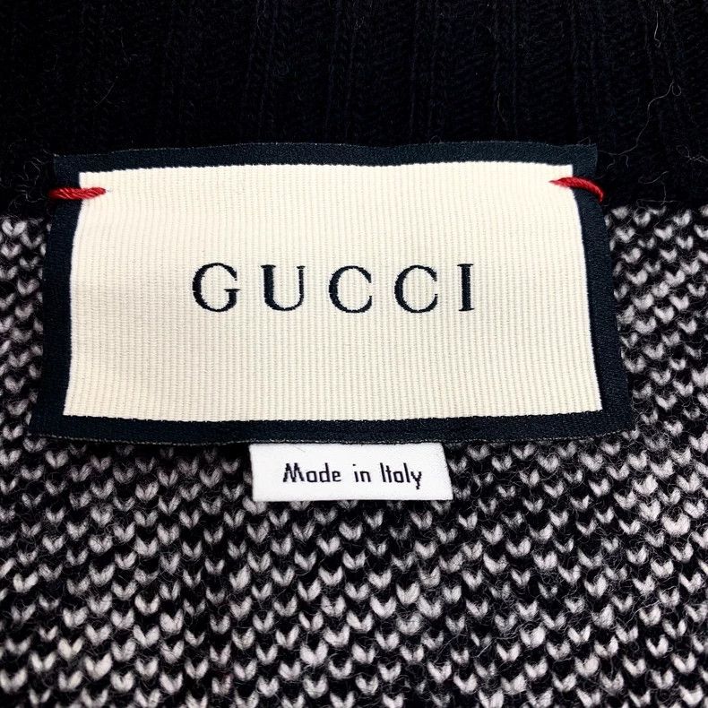 Gucci Gucci Color-blocked plaid pattern inlaid wool V-neck single Size S / US 4 / IT 40 - 5 Thumbnail