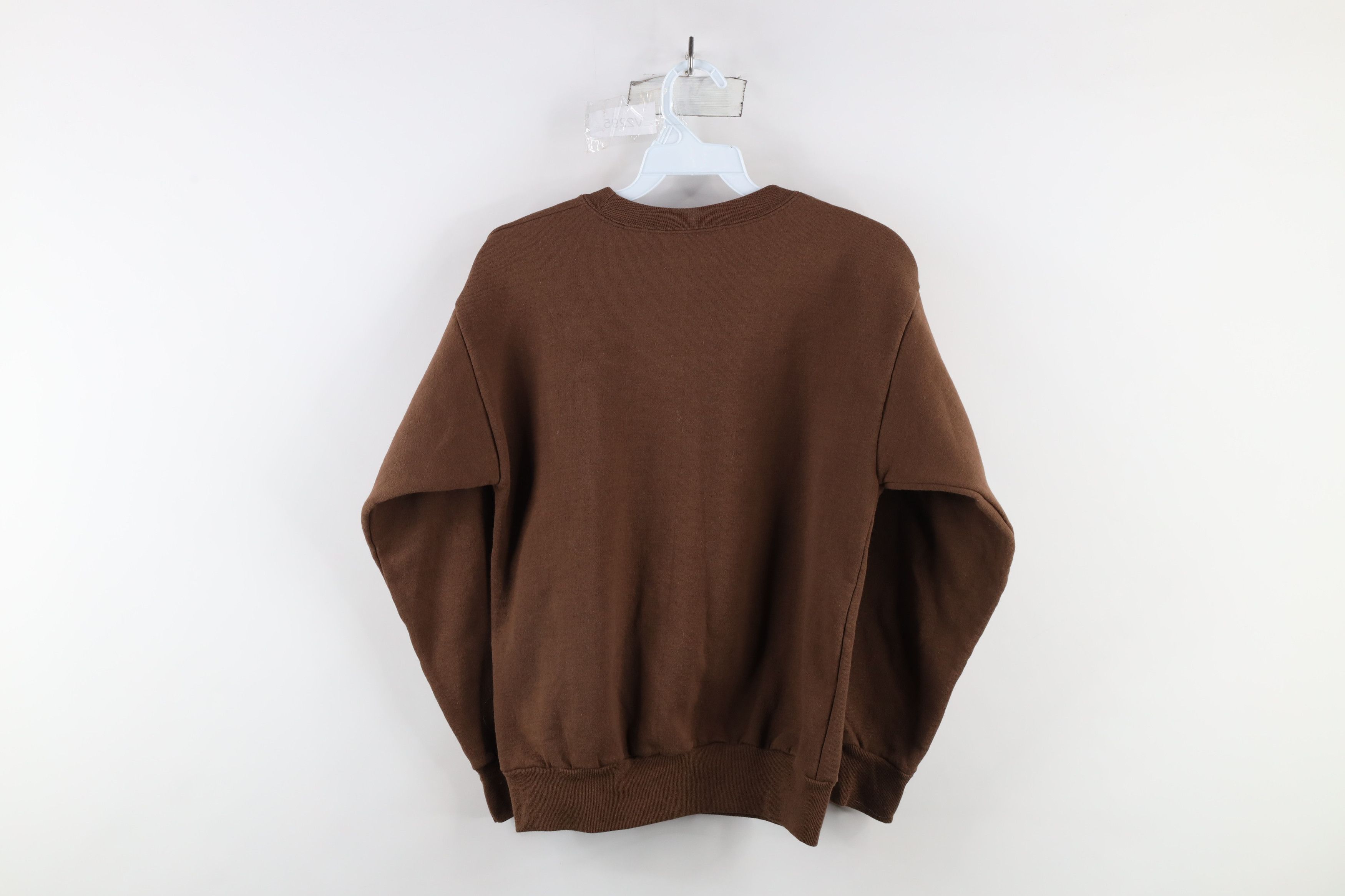 Vintage Vintage 90s Streetwear Faded Blank Crewneck Sweatshirt Brown Size S / US 4 / IT 40 - 6 Thumbnail