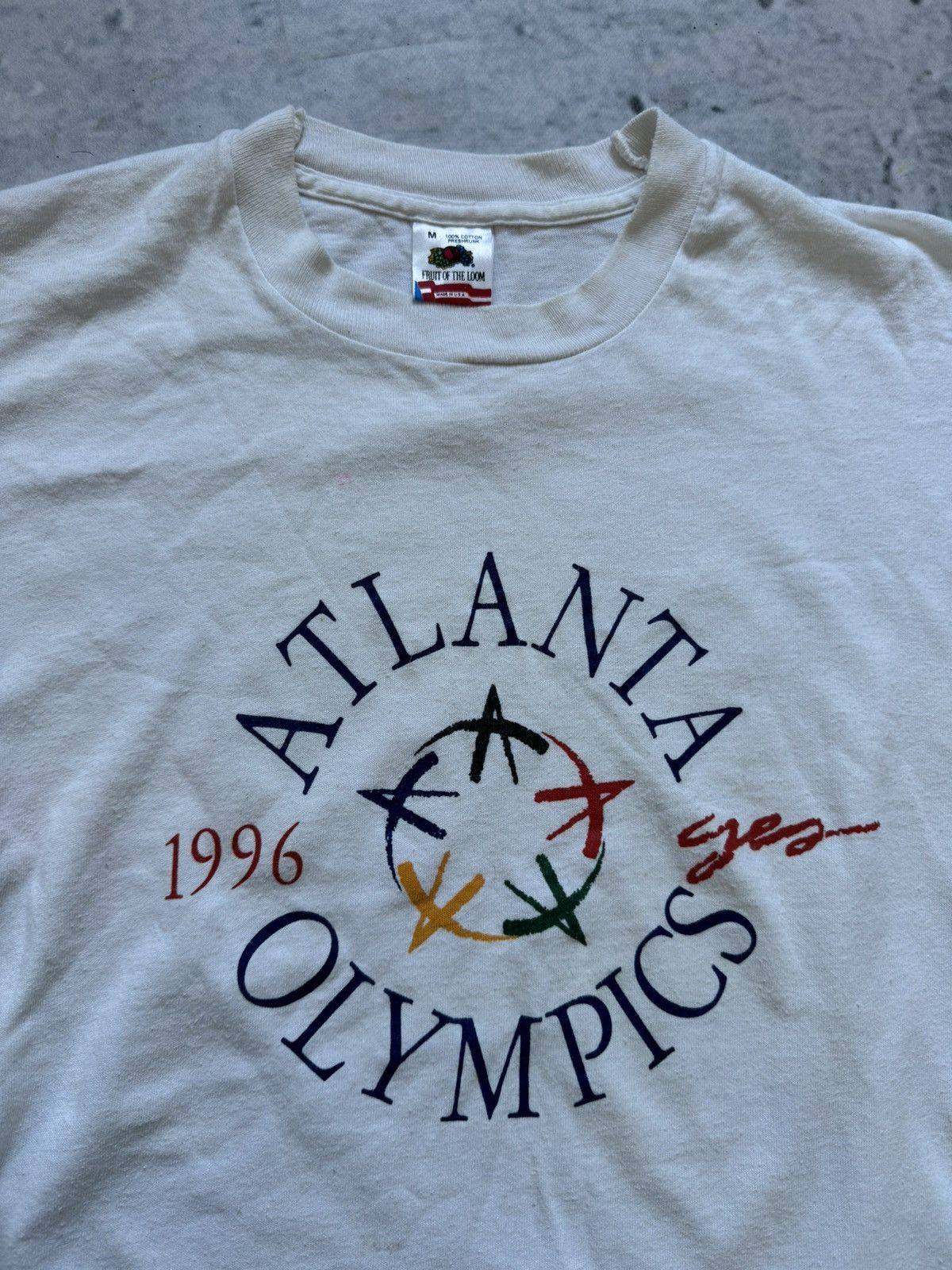 MLB × Vintage Atlanta white tee 1996 vintage Olympic games Size US M / EU 48-50 / 2 - 3 Thumbnail