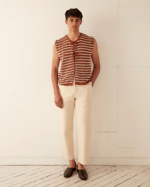 Bode o1tko10924 Knit Vest in Brown Size US S / EU 44-46 / 1 - 3 Thumbnail