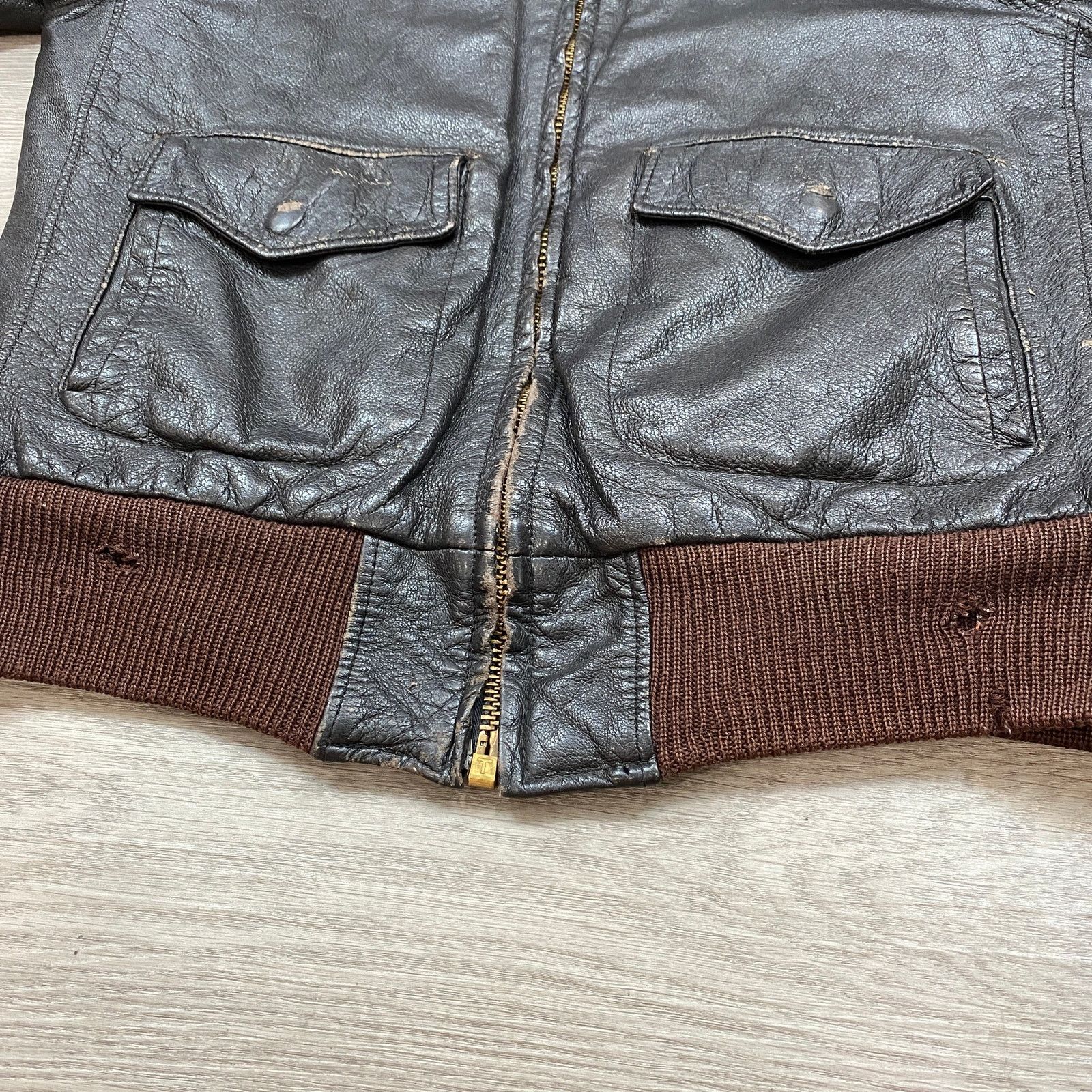 Vintage True Vintage 50s 60s Aviator Bomber Flight Jacket Talon L Size US L / EU 52-54 / 3 - 8 Thumbnail