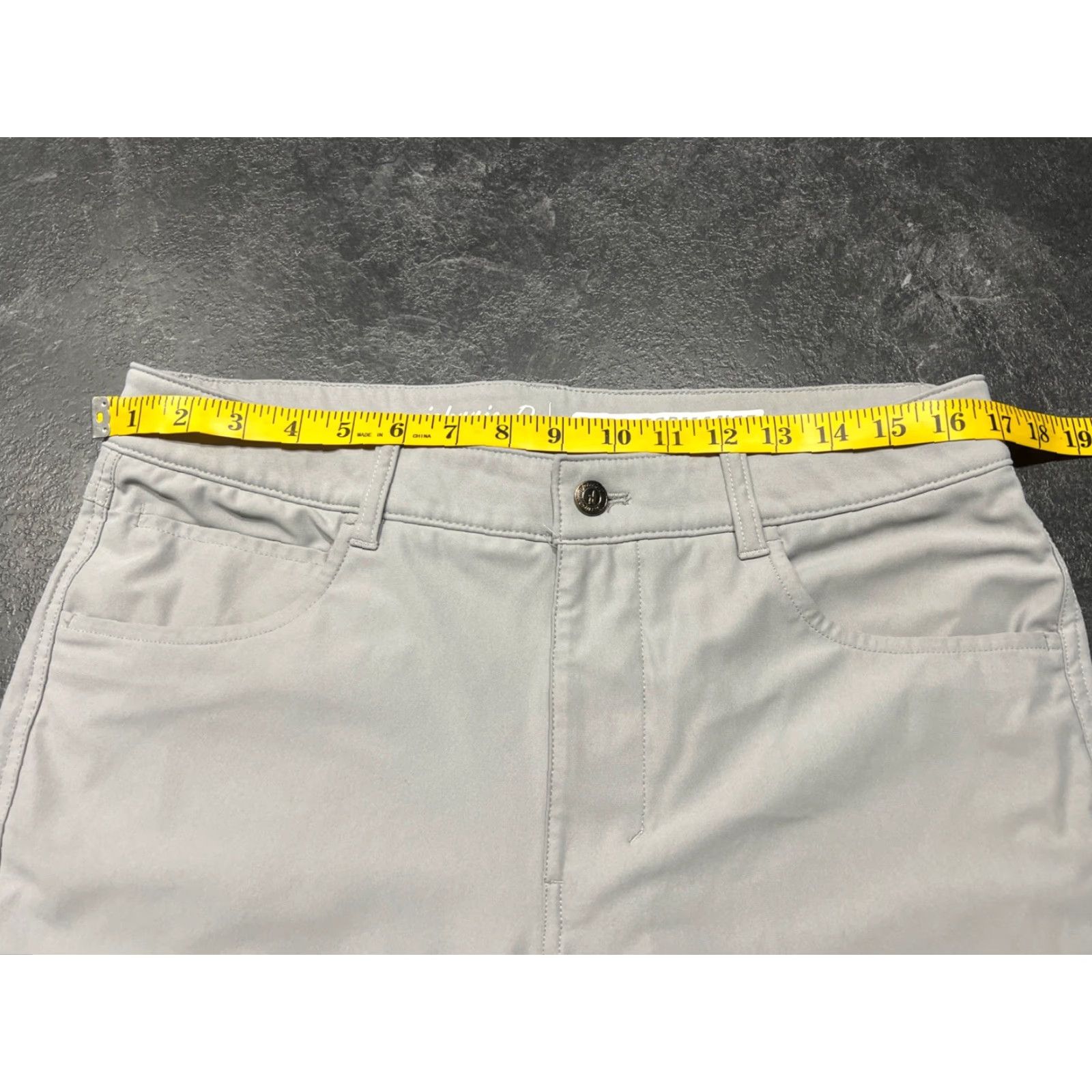 johnnie-O johnnie-O Golf Pants Mens 33x28 Grey Chino Slacks Preppy Business Casual Size US 33 - 2 Thumbnail