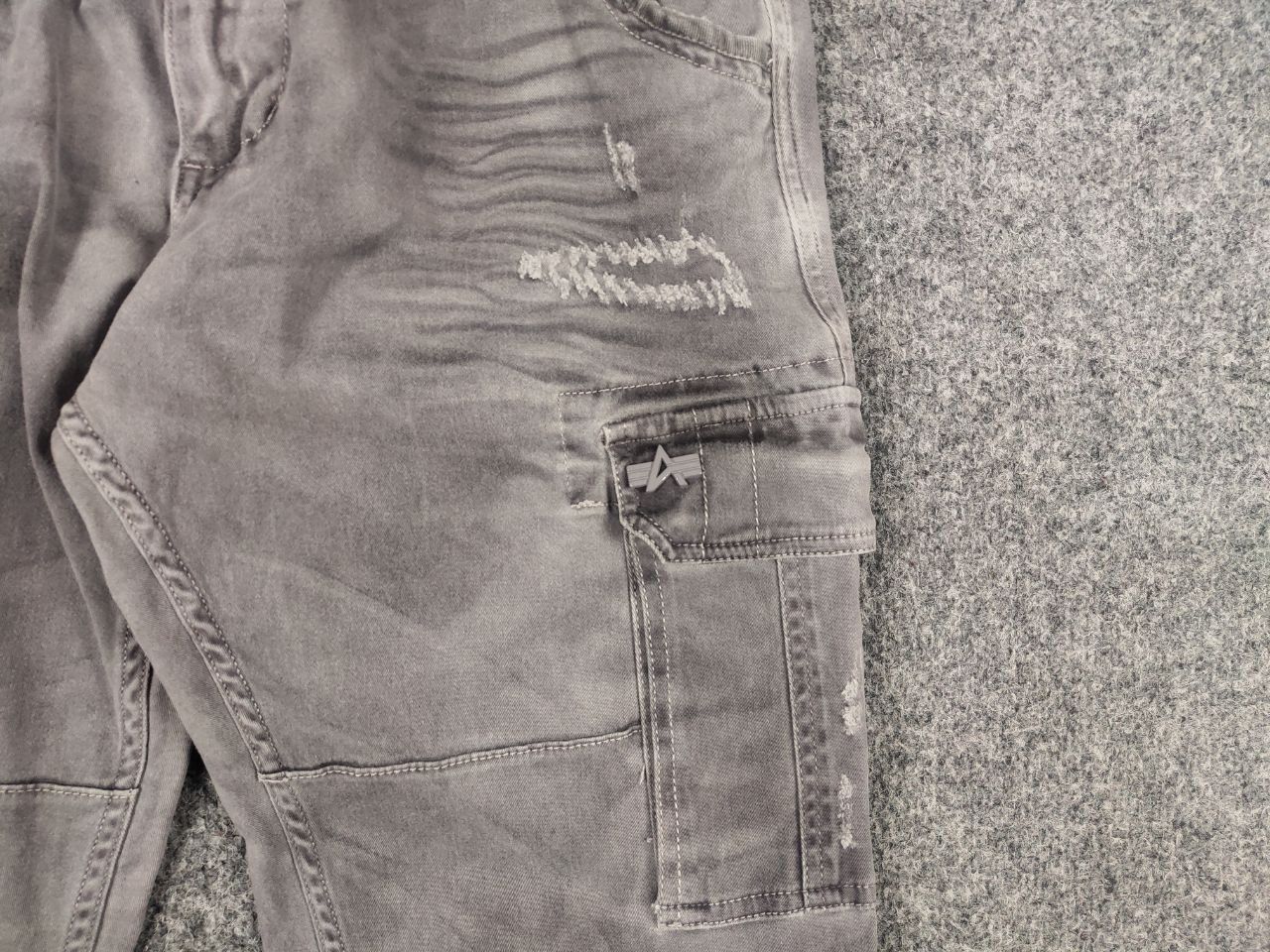 Alpha Industries Alpha Industries Straight Fabric Faded Gray Cargo Pants Size US 32 / EU 48 - 9 Thumbnail