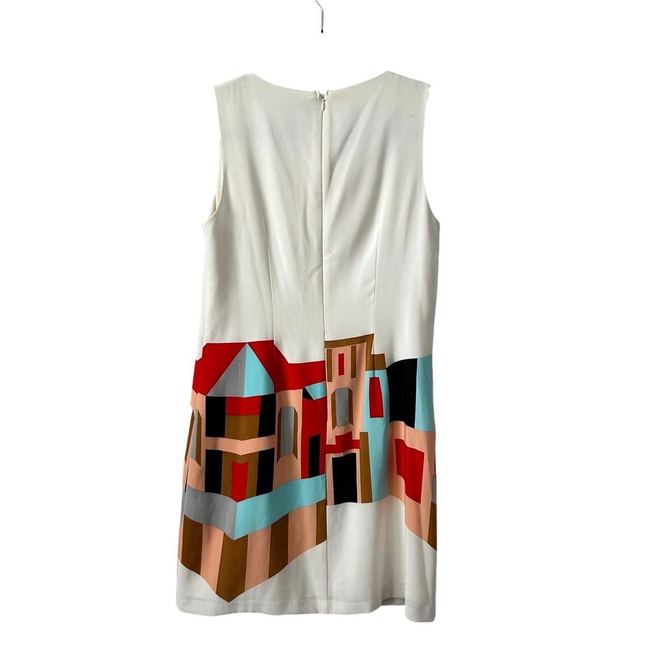 Vince Camuto Vince Camuto Shift Dress 6 White Geometric Size M / US 6-8 / IT 42-44 - 2 Thumbnail