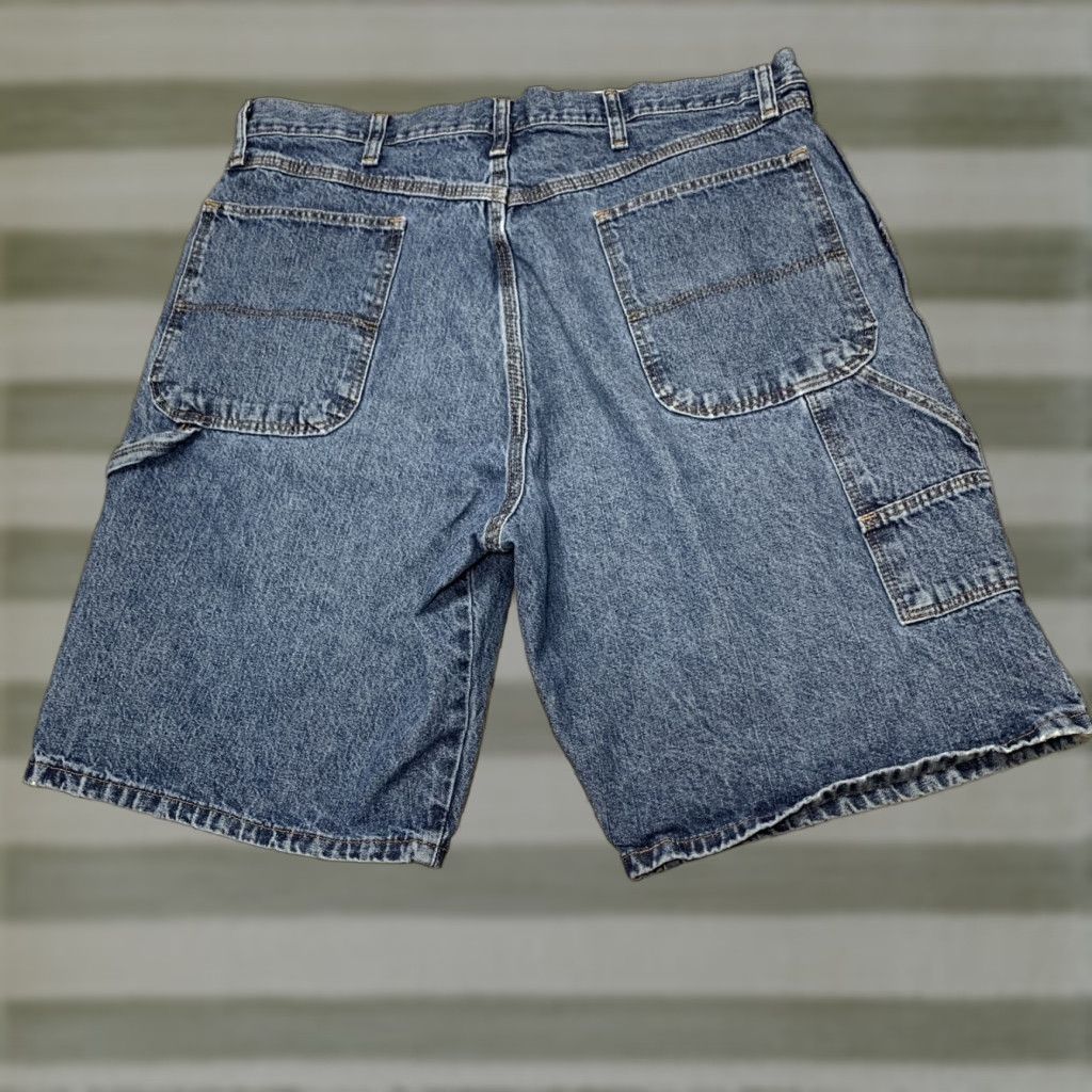 Denime Rustler Denim Jean Carpenter Shorts 100% Cotton Size 36 Work Cargo workwear Verical? Size US 44 / EU 60 - 1 Thumbnail