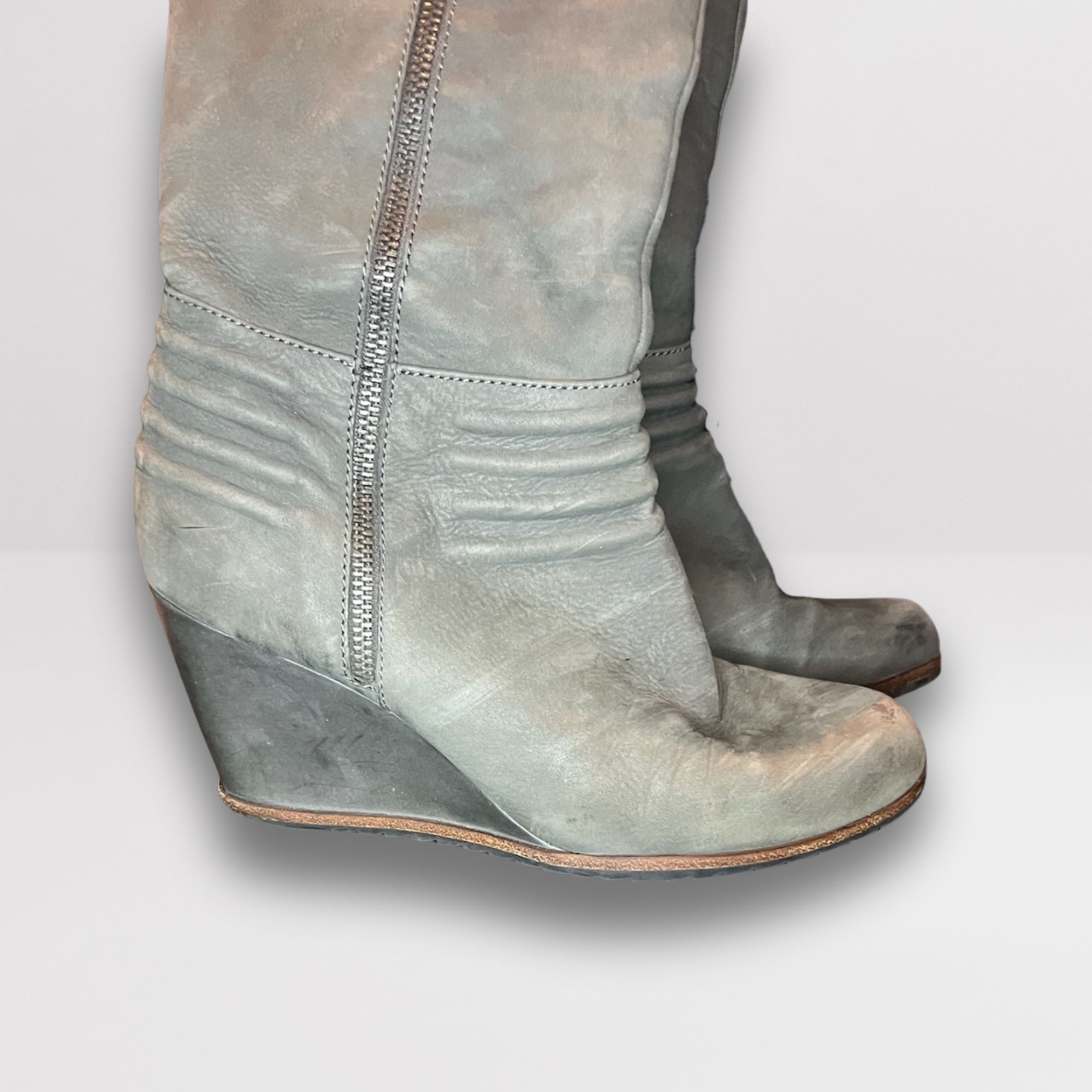 Other Biala Suede Leather Wedge Knee High Boots Women’s Size 7.5 B Size US 7.5 / IT 37.5 - 6 Thumbnail
