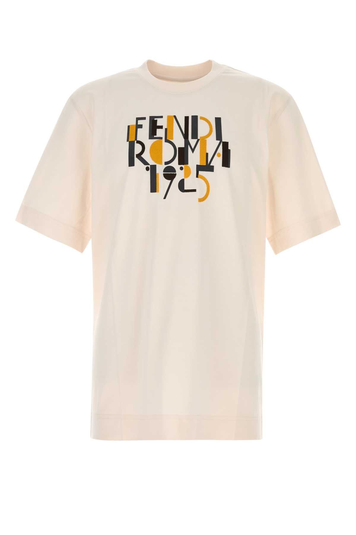 Fendi Ivory Cotton T-Shirt Size US L / EU 52-54 / 3 - 1 Thumbnail