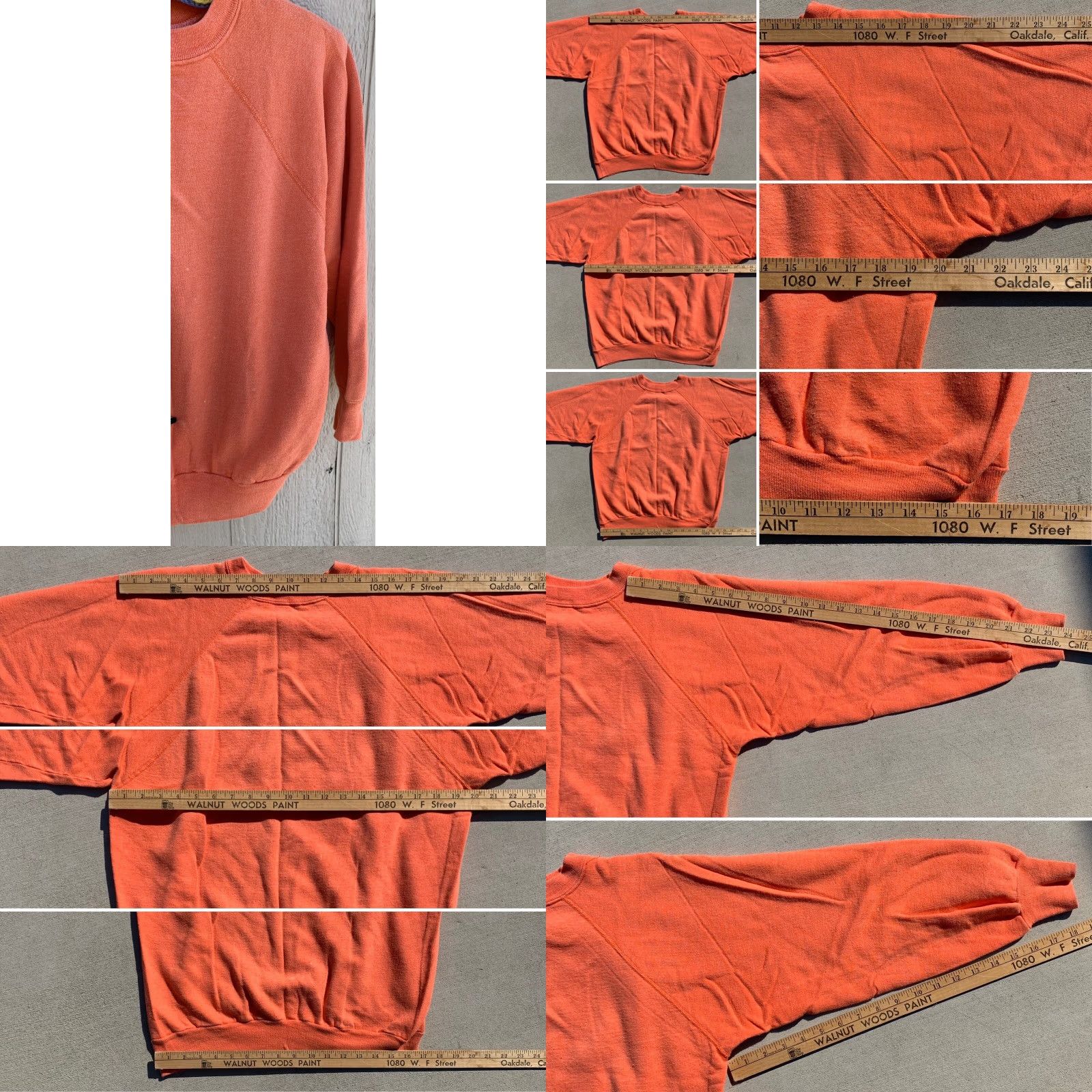 Vintage VINTAGE ranglan sweatshirt orange M/L USA Unisex Adults Sweatshirt Pullover Winter Free Shipping? (cannot add) Size US M / EU 48-50 / 2 - 8 Thumbnail