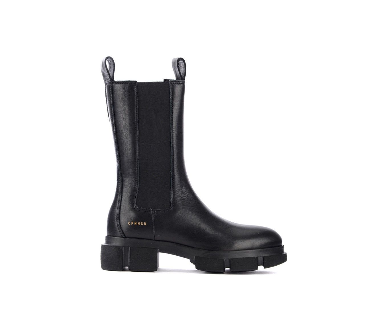 COPENHAGEN STUDIOS Chunky Black Leather Boots Size US 10 / IT 40 - 2 Thumbnail