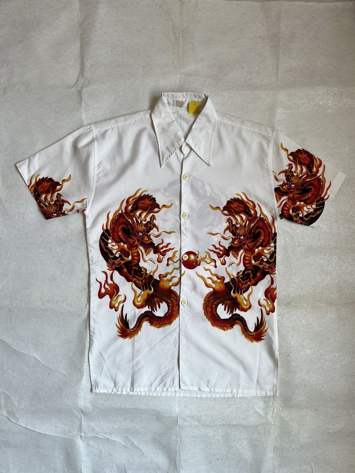 Japanese Brand Japanese Traditional Overprint Dragon Button Up Size US M / EU 48-50 / 2 - 1 Thumbnail
