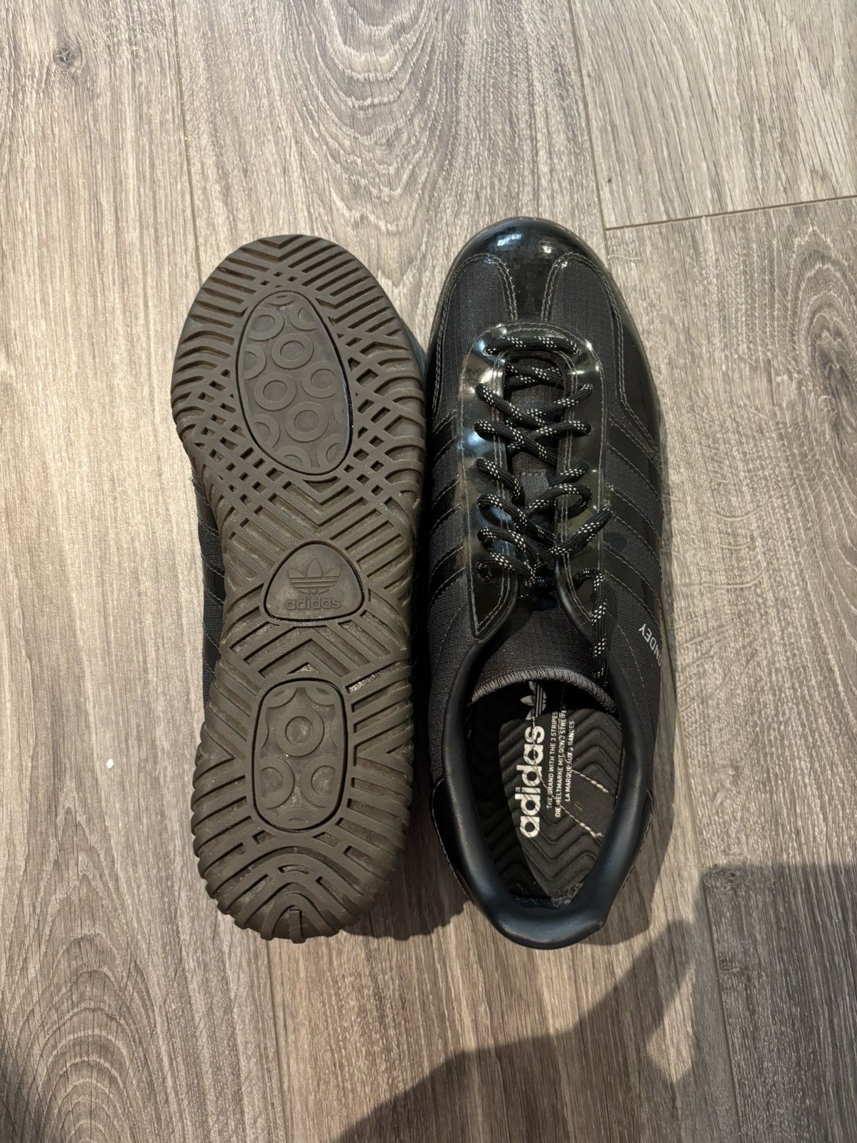Adidas × Thames MMXX. ADIDAS Blondey Mccoy X Gazelle Indoor Sneakers - Grey/Black Size US 10 / EU 43 - 4 Thumbnail