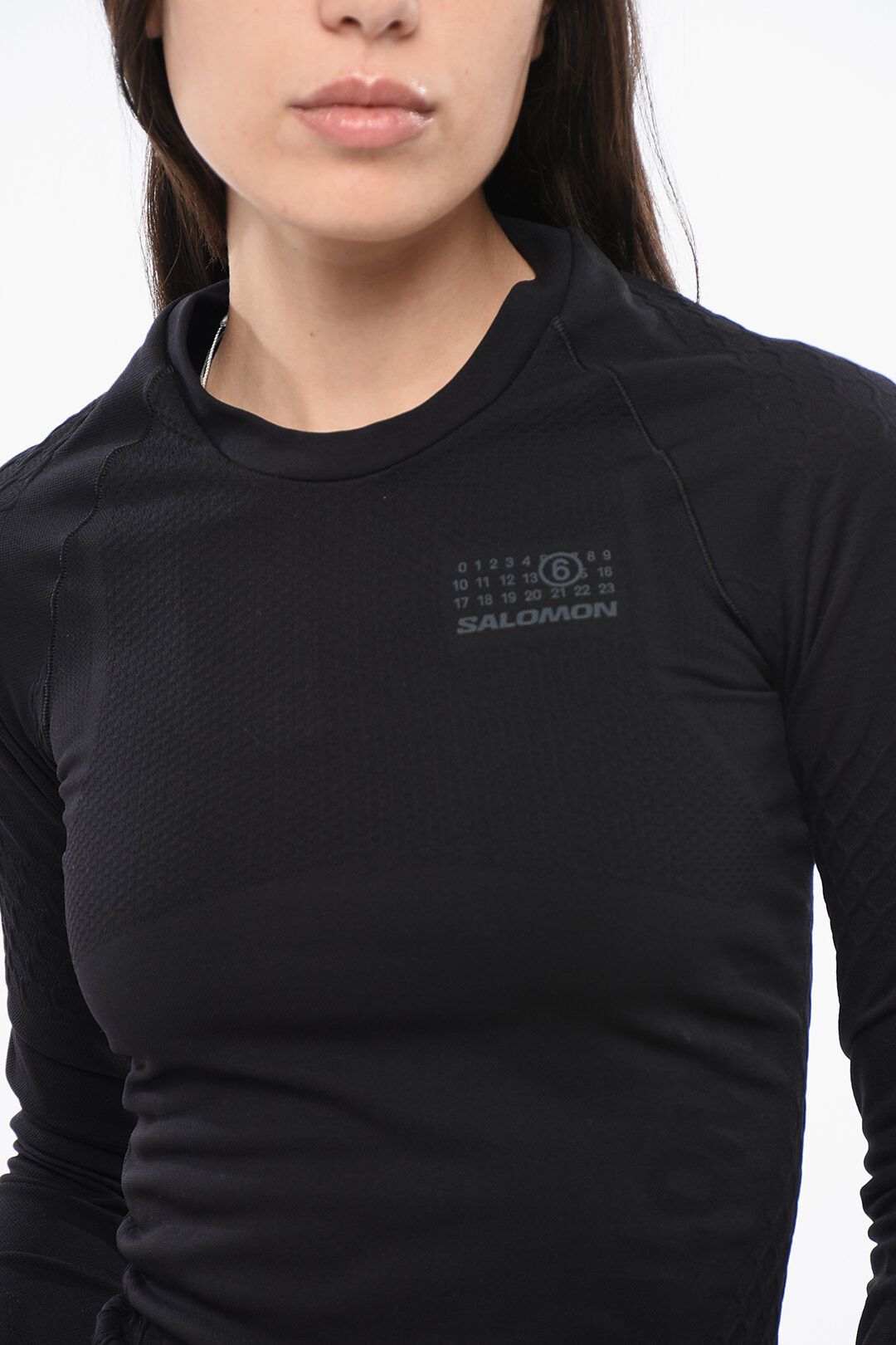 Maison Margiela × Salomon og1mm0825 Sport Crewneck T-Shirt in Black Size M / US 6-8 / IT 42-44 - 3 Thumbnail