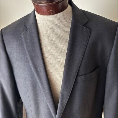 Hugo Boss Hugo Boss Pure Wool Blazer Jacket 2 Button Gray Sport Coat S Size 42L - 10 Thumbnail