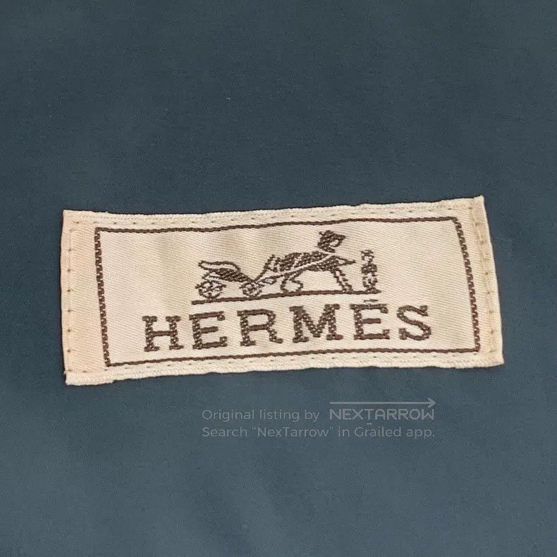Hermes Hermes Stand Collar Blue-Green Colorblock Nylon Sleeveless Size US L / EU 52-54 / 3 - 5 Thumbnail