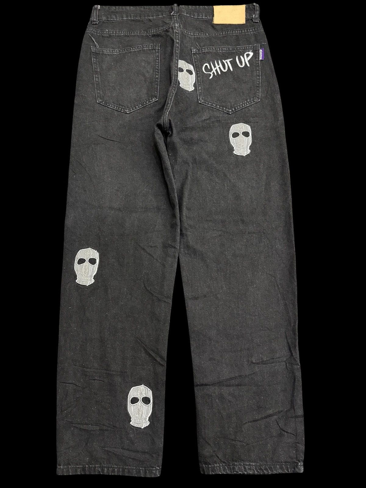 Japanese Brand 💥90s Style💥404MOB Baggy Embroidery Tapered Light Denim F602 Size US 30 / EU 46 - 1 Thumbnail