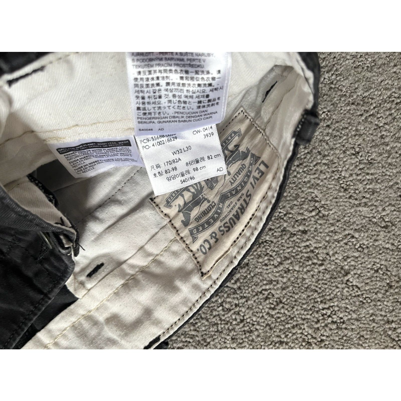 Levi's Levi's Pants Men's Size 32x25 Black Chino Twill Pant Solid Hemmed Size US 32 / EU 48 - 5 Thumbnail