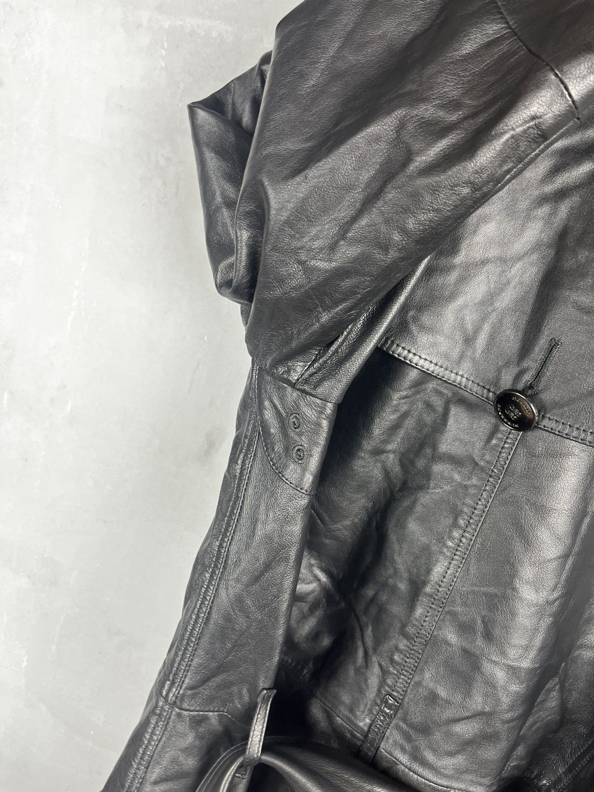 Burberry Burberry avant garde y2k leather coat jacket RARE Size M / US 6-8 / IT 42-44 - 14 Thumbnail