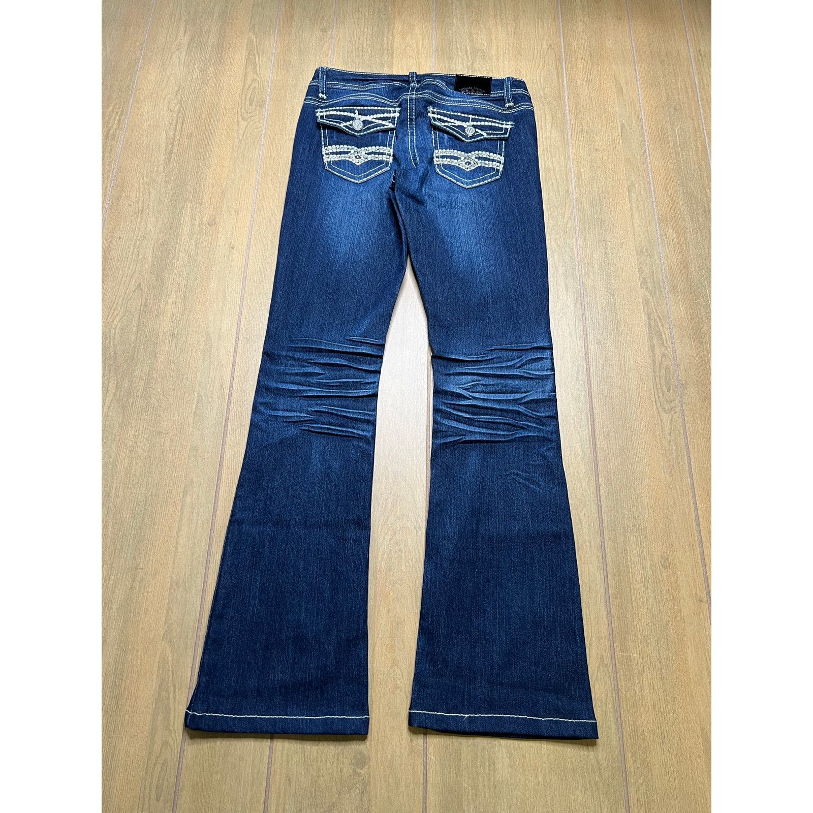 Vintage ZCO Jeans Premium Womens Size 7 Bootcut Flare Dark Wash Y2K Size 29" - 8 Thumbnail