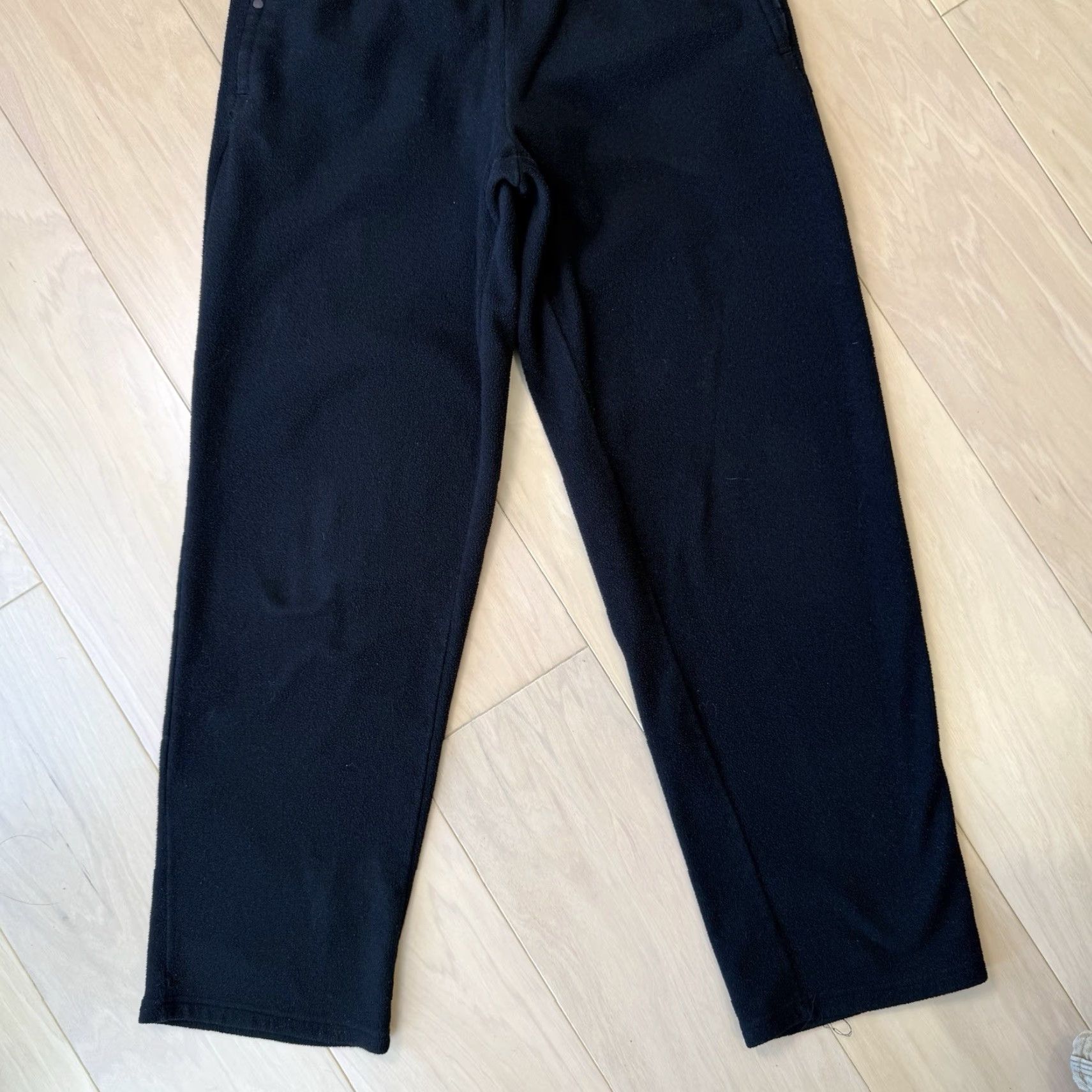 Patagonia VINTAGE Patagonia Pants Fleece Snap T Drawstring Waist Large Black 90s USA Synchilla Patagon ia Stone Size US 33 - 4 Thumbnail