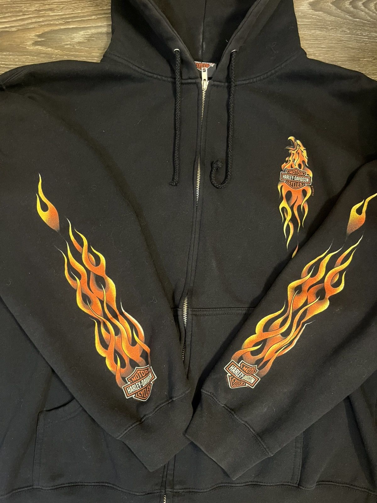 Harley Davidson Harley-Davidson Flame Zip-Up Hoodie 🔥 Size US L / EU 52-54 / 3 - 3 Thumbnail