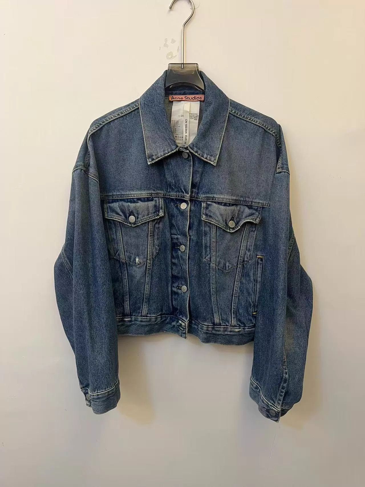 Acne Studios Acne FW21 Denim Jacket Women's Blue Vintage Relaxed Wash 34 Size XS / US 0-2 / IT 36-38 - 1 Thumbnail