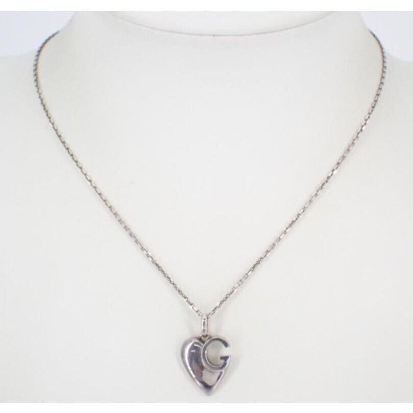 Gucci Gucci G Charlotte Heart in Solid Sterling Silver Size ONE SIZE - 4 Thumbnail