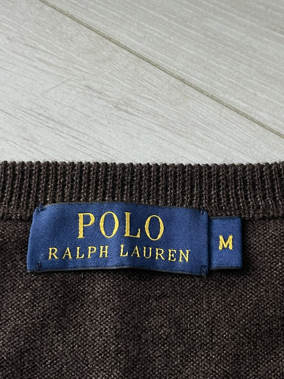 Polo Ralph Lauren Polo Ralph Lauren Brown Wool Sweater Vneck Pullover RARE Size US M / EU 48-50 / 2 - 6 Thumbnail