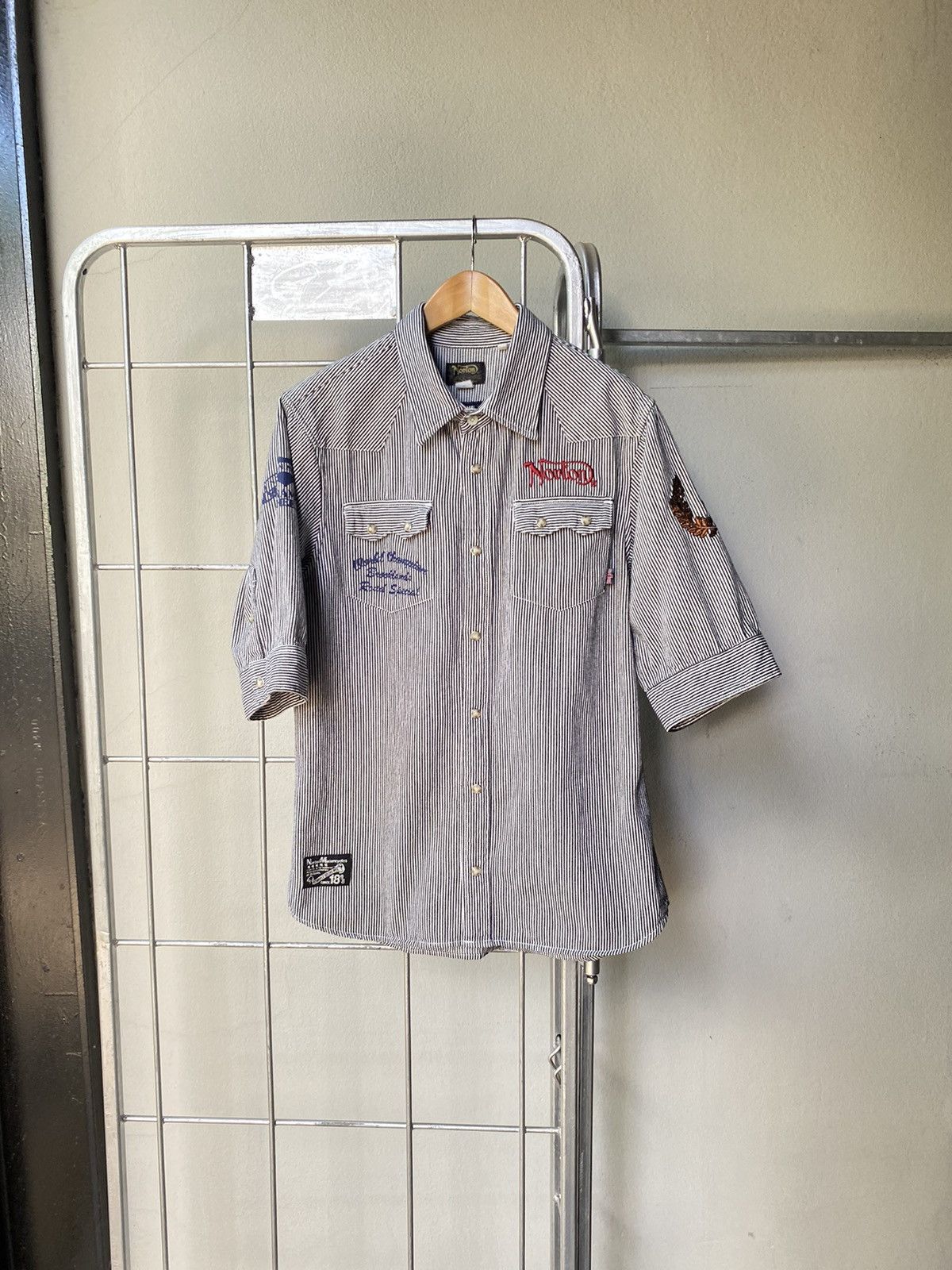 Norton Norton stripped embroidery shirt Size US M / EU 48-50 / 2 - 2 Thumbnail