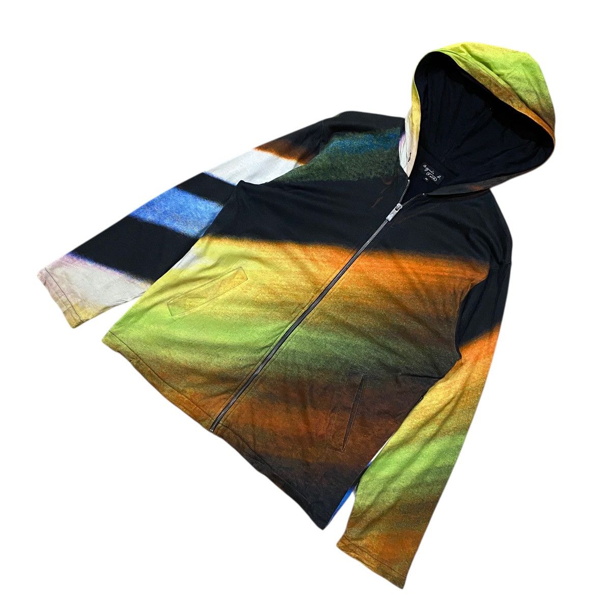 agnes b. Agnès b. cotton "Diagonals" print Aglaë unisex jacket. Size US M / EU 48-50 / 2 - 4 Thumbnail