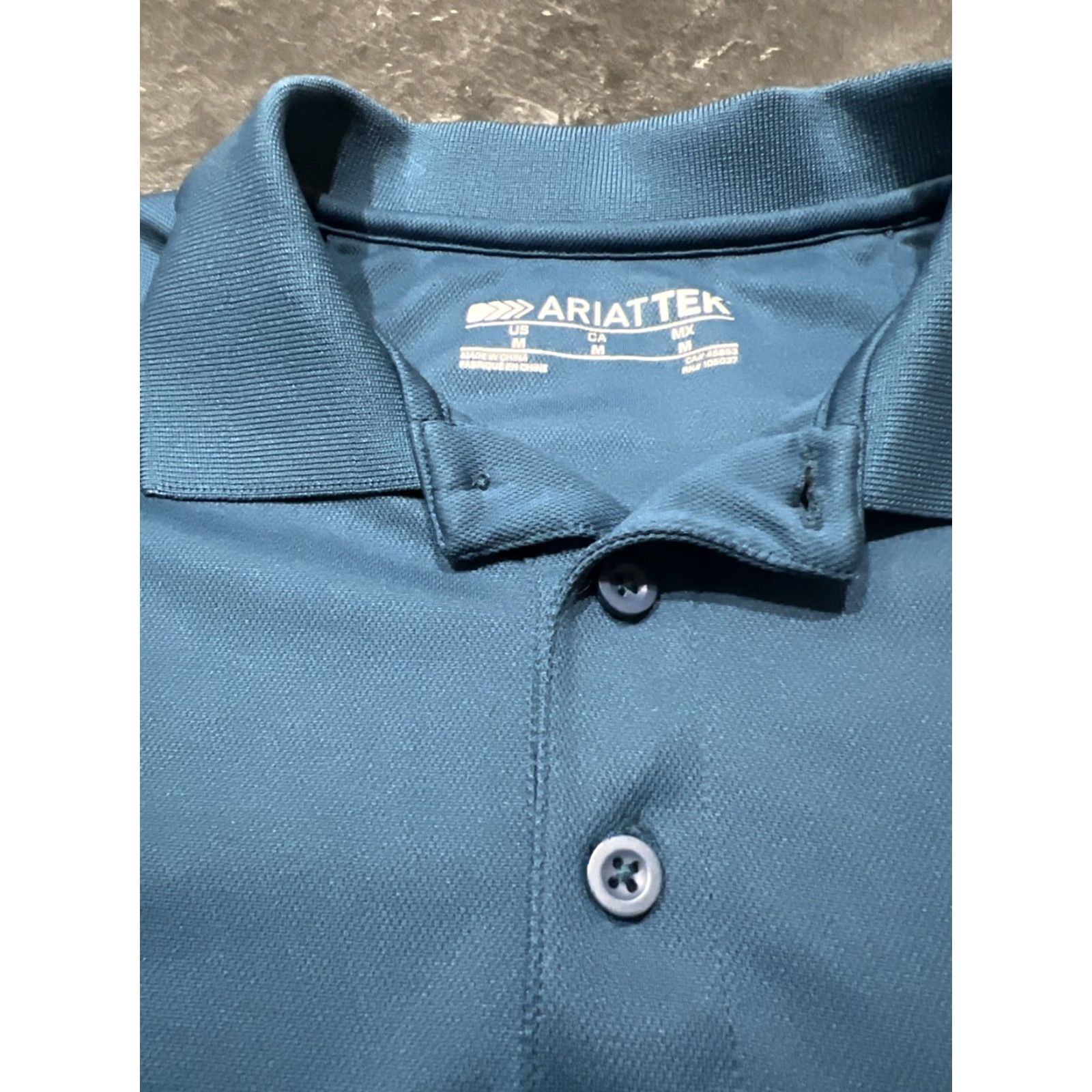 Ariat Ariat Polo Shirt Mens Medium Blue AriatTEK Short Sleeve Golf Tech Breathable Moisture Wicking Lightweight Size US M / EU 48-50 / 2 - 5 Thumbnail