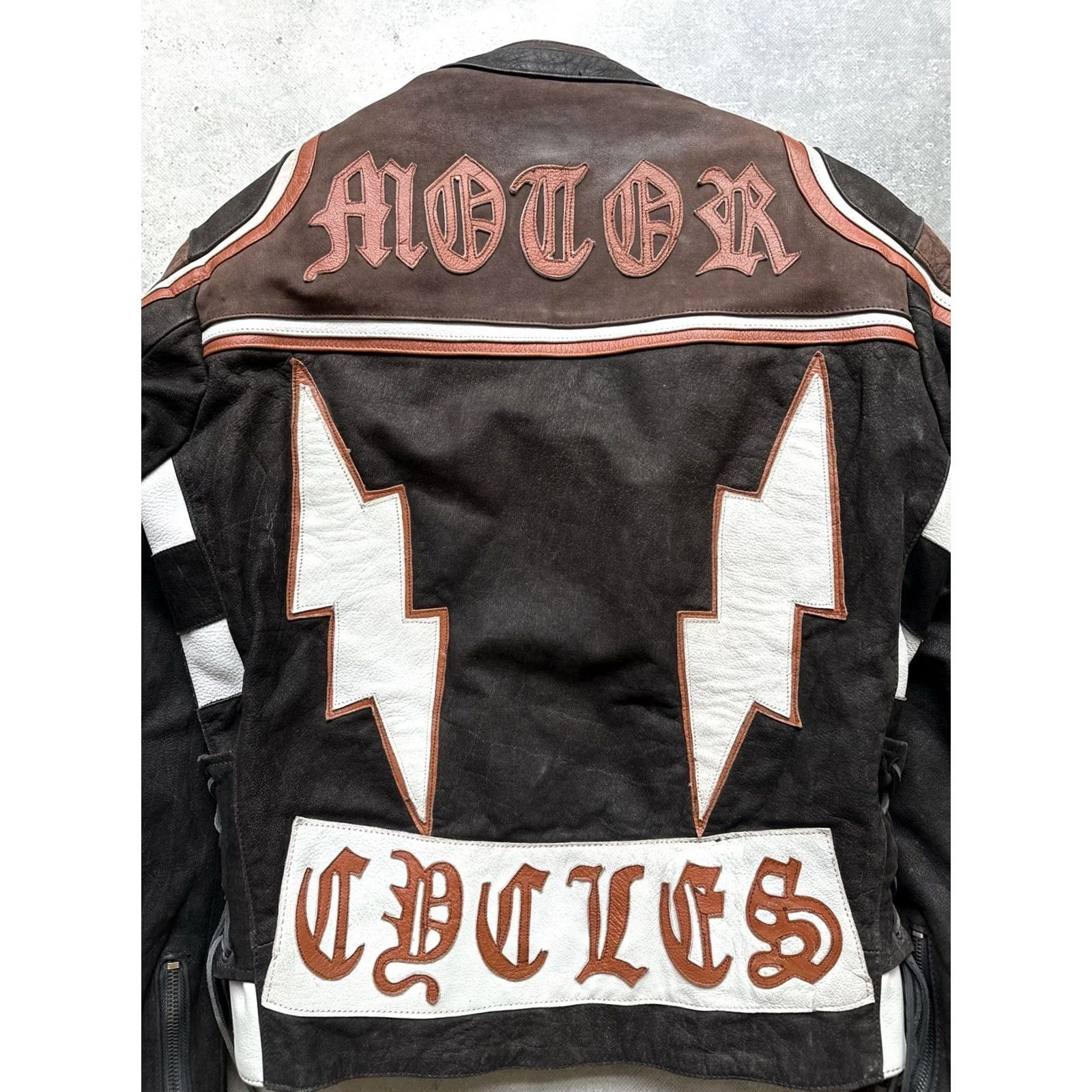 Vintage VINTAGE Unbranded JACKET Leather Biker Racing MEN'S SIZE M Adult Size US M / EU 48-50 / 2 - 4 Thumbnail