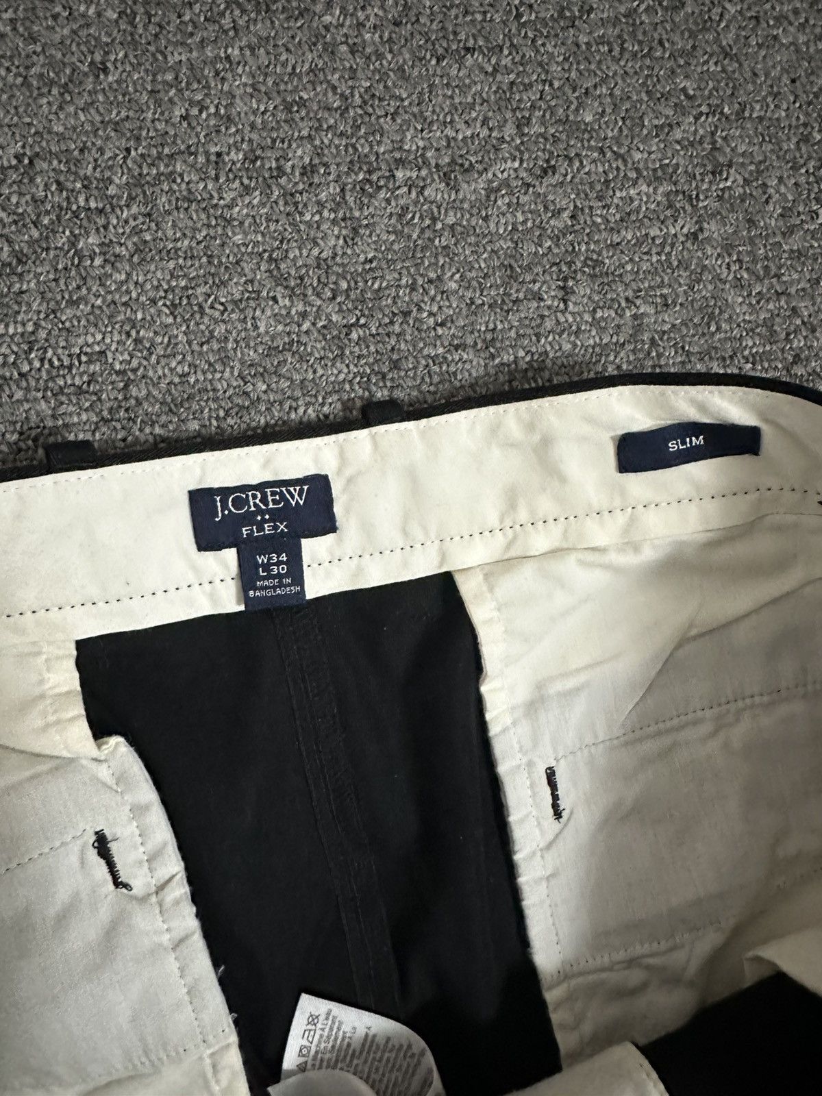 J.Crew J.Crew Flex Chino Pants Mens 34x30 Black Cotton Pants Size US 34 / EU 50 - 2 Thumbnail