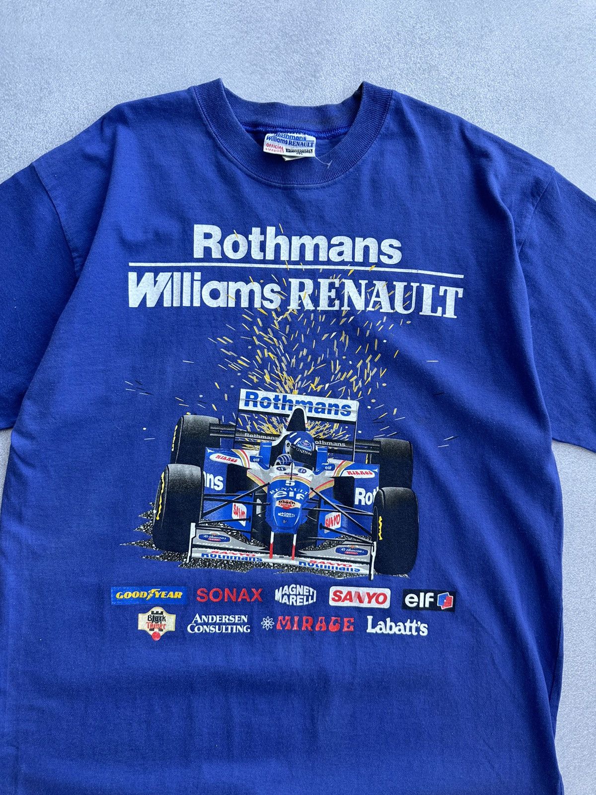 Formula 1 × Vintage Vintage Rothmans Williams Renault F1 Racing T-shirt Size US L / EU 52-54 / 3 - 4 Thumbnail