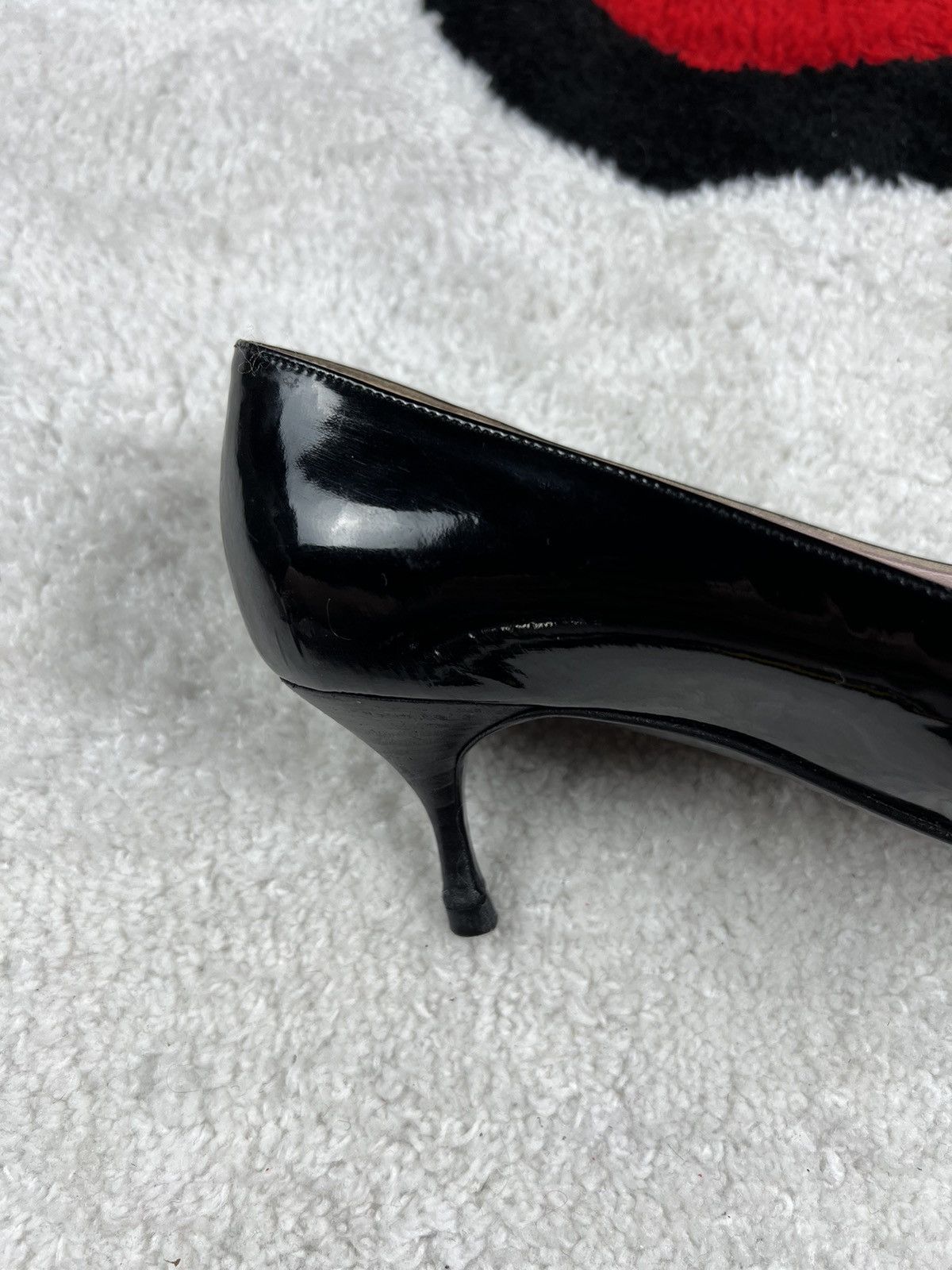 Celine Vintage Celine Luxury Italy Leather Black Pumps Y2K Heels Size US 6 / IT 36 - 8 Thumbnail
