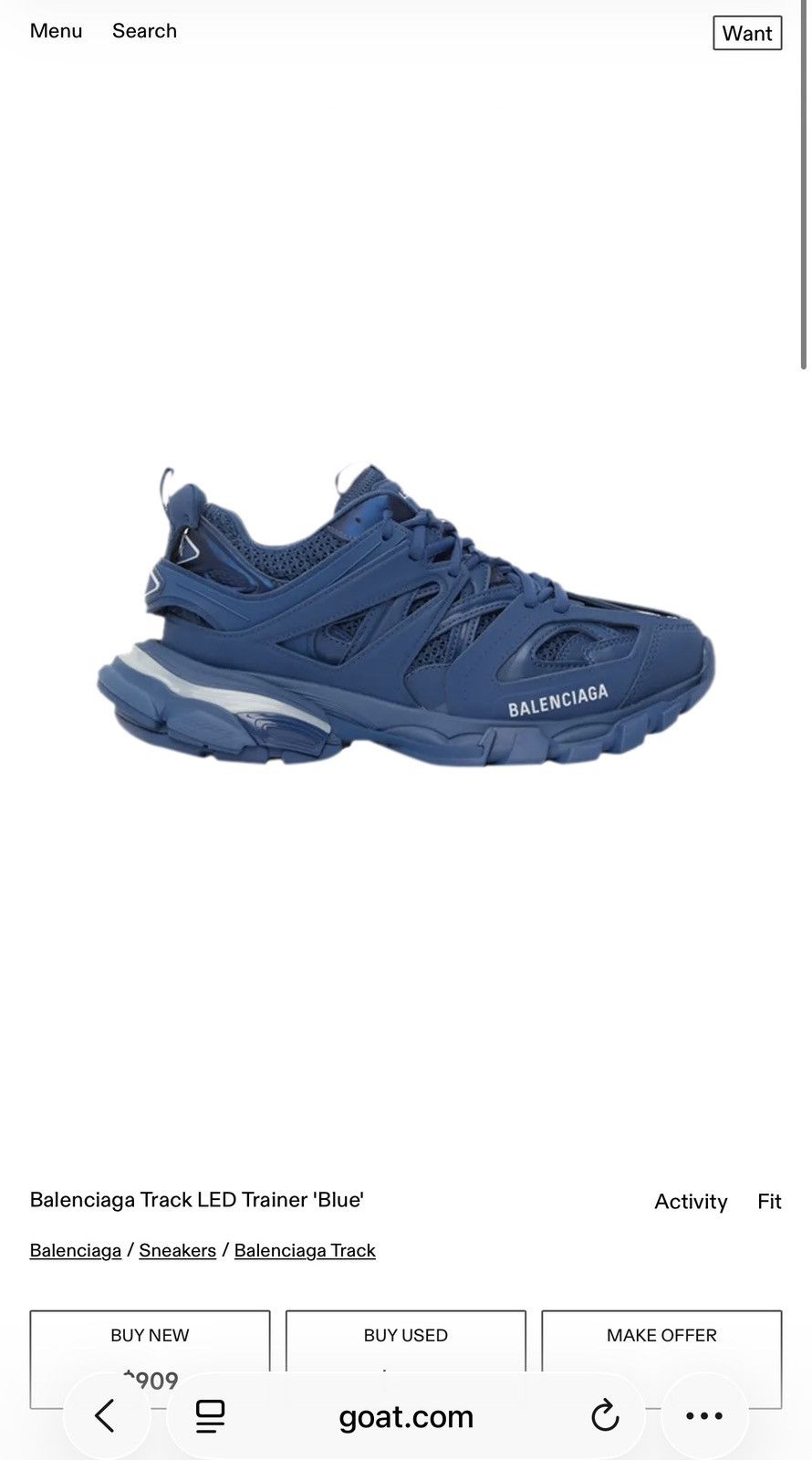 Balenciaga Balenciaga Track LED Size US 9 / EU 42 - 1 Thumbnail
