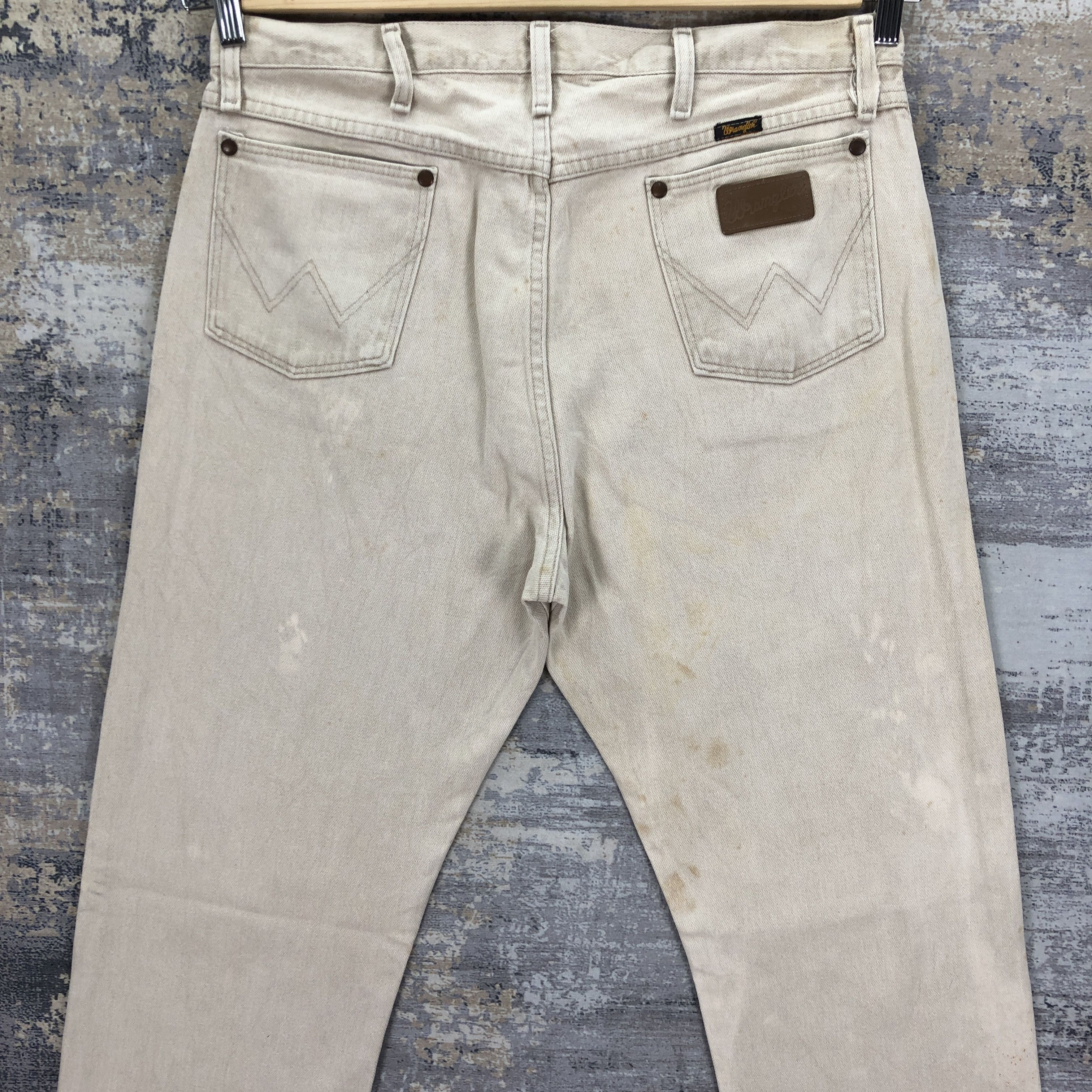 Wrangler Vintage Wrangler Beige Jeans Wrangler Stonewash Faded Denim Size US 34 / EU 50 - 4 Thumbnail