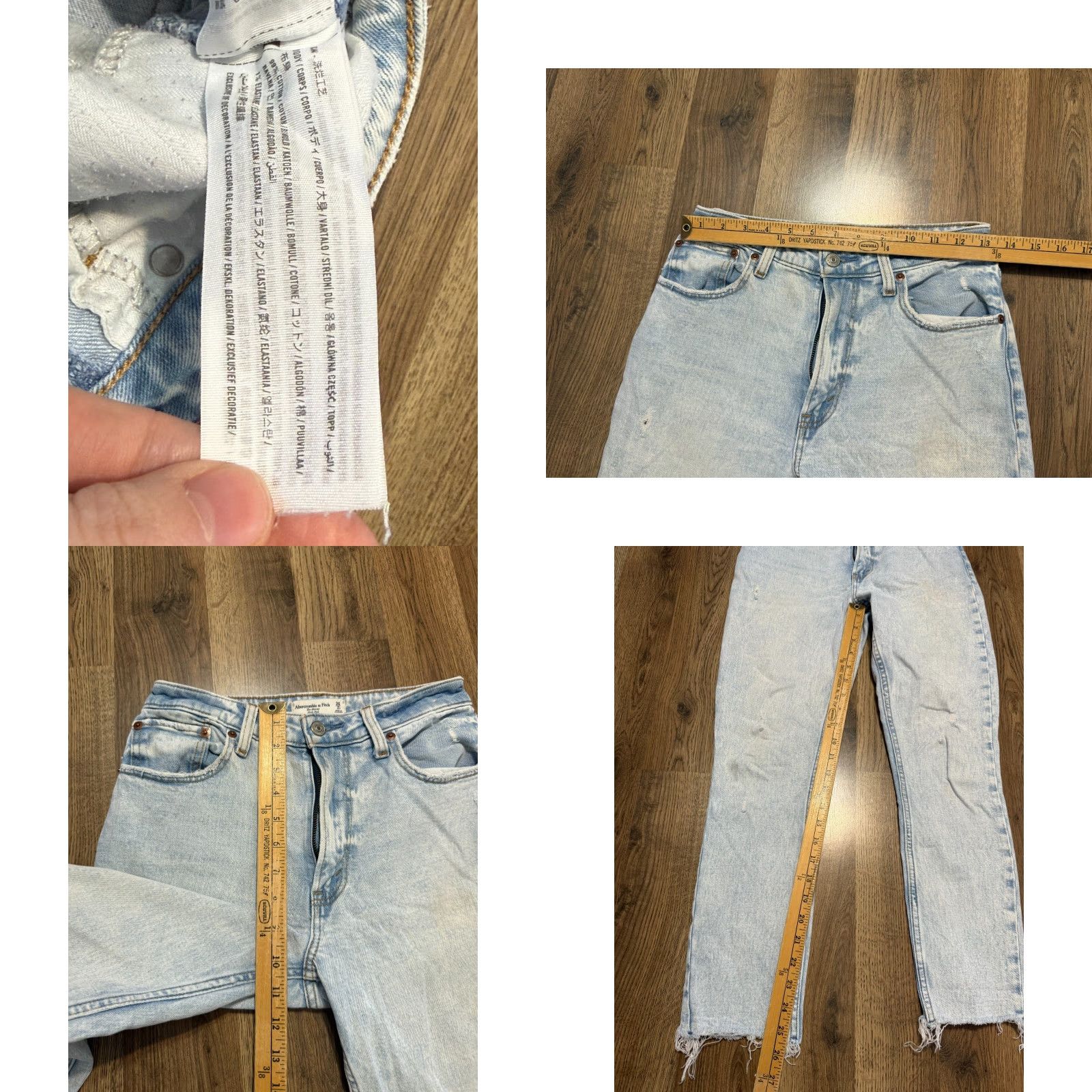 Abercrombie & Fitch Abercrombie & Fitch Jeans Women's 26/2R Acid Wash Curve Love Skinny High Rise Denim Blue Slim Fit 5-Pocket Style Womens Vintage? No Size 26" / US 2 / IT 38 - 8 Thumbnail