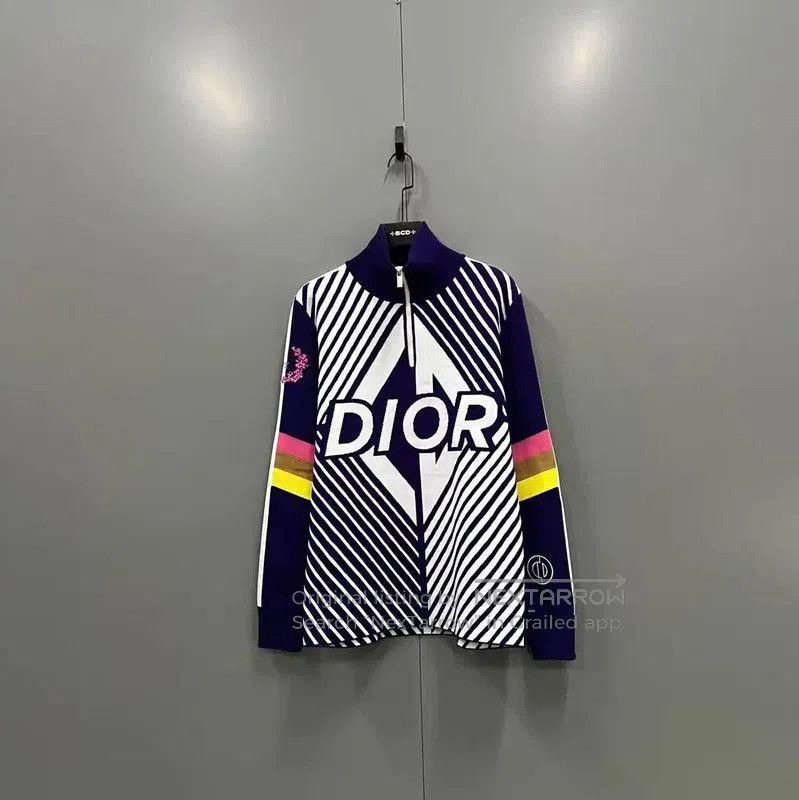 Dior Dior Multicolor Cotton Striped Jacket . Size L / US 10 / IT 46 - 1 Thumbnail
