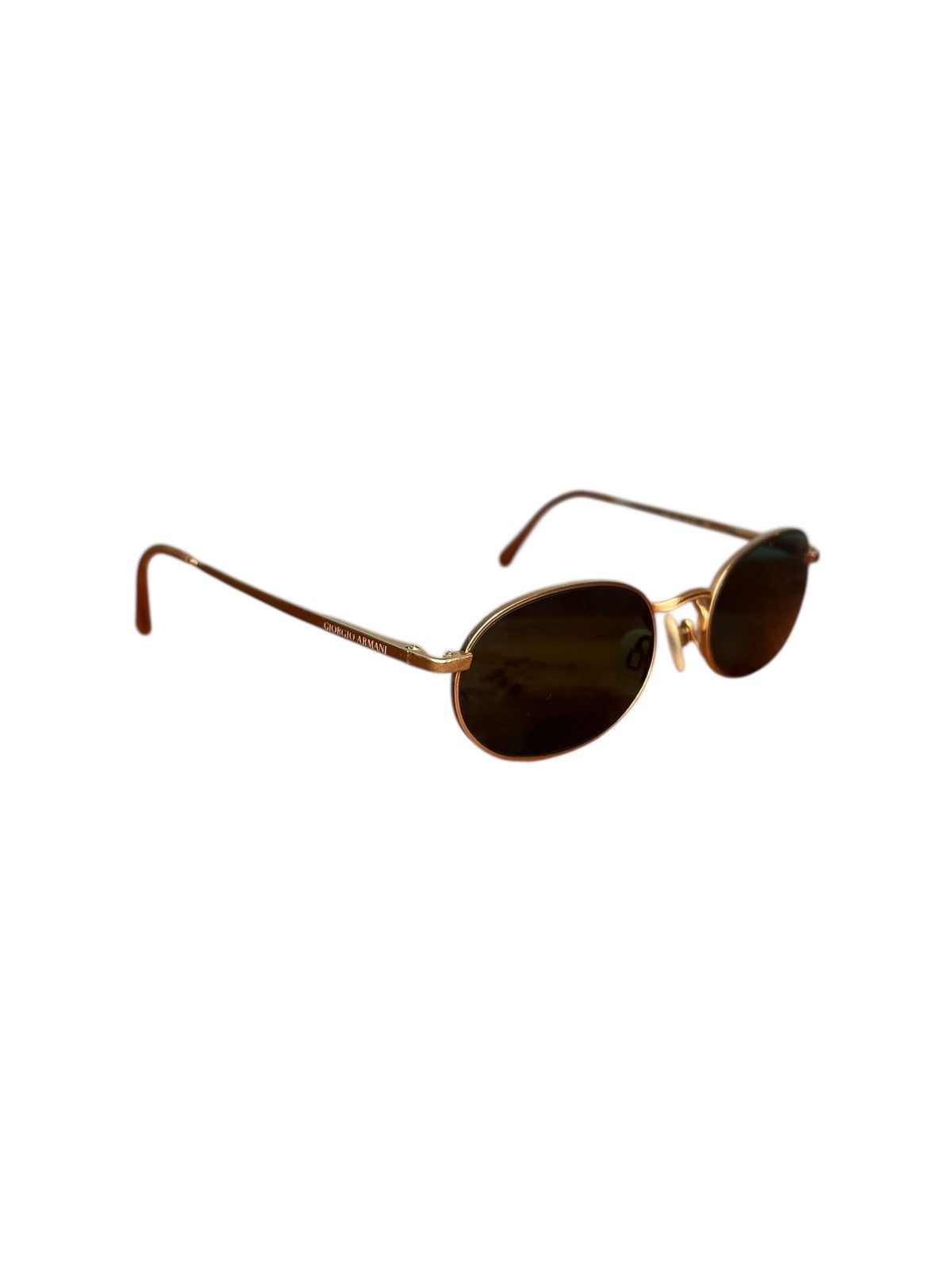 Vintage Giorgio Armani 193/703 Gold Oval Sunglasses