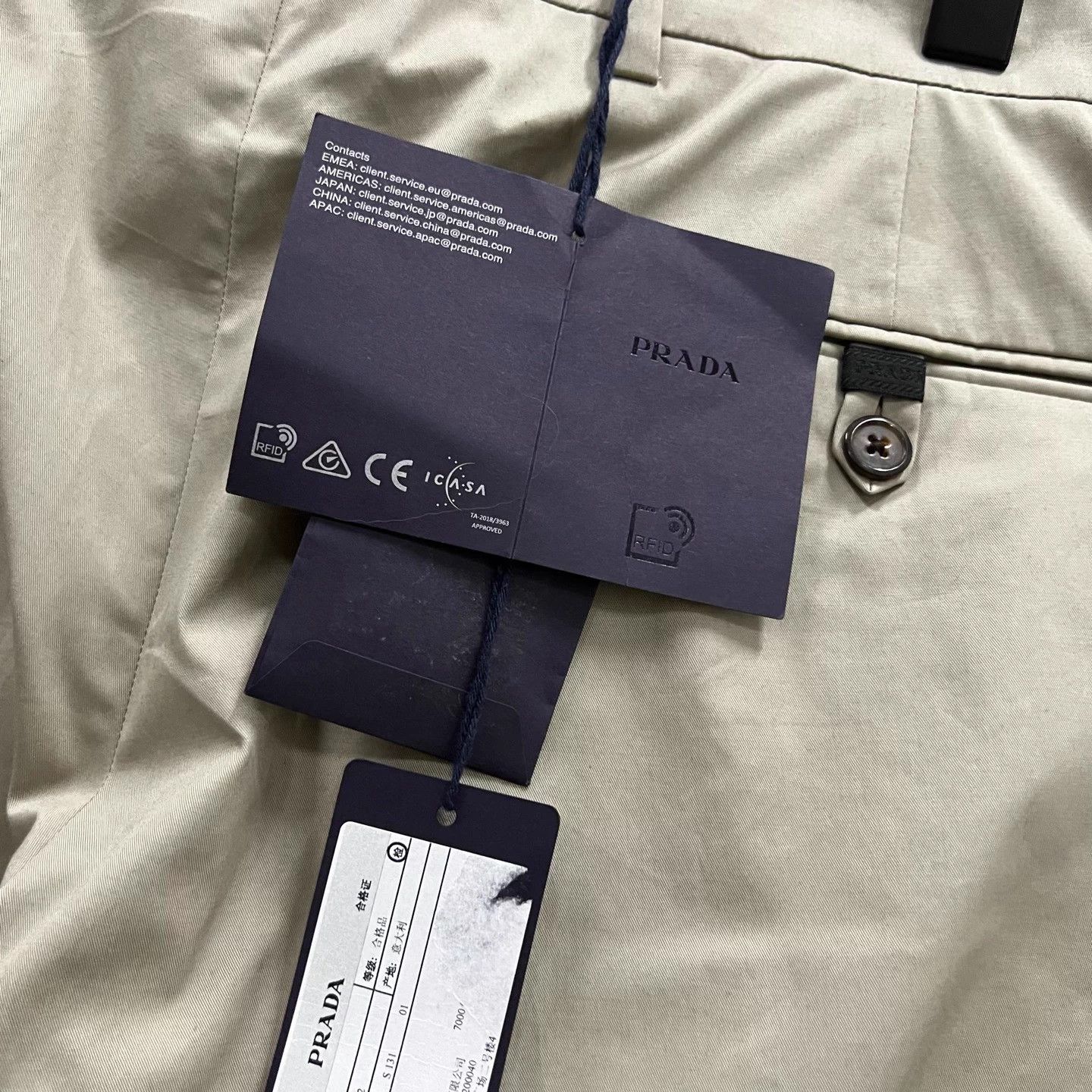 Prada PRADA beige tailored trousers IT54 new Size US 38 / EU 54 - 3 Thumbnail