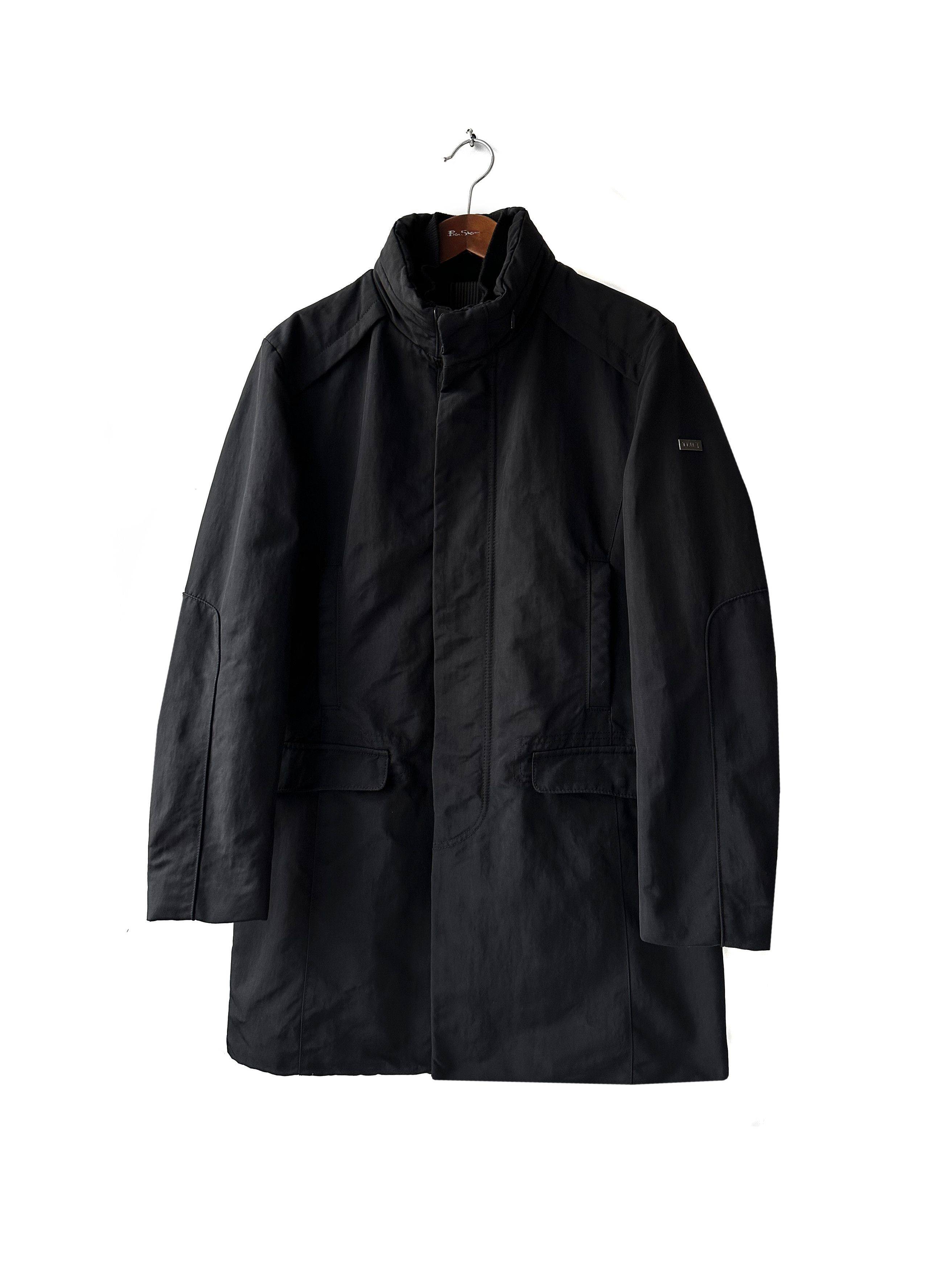 image of Trussardi Black Nylon Trench Jacket Rrp 780€, Men's (Size Large)