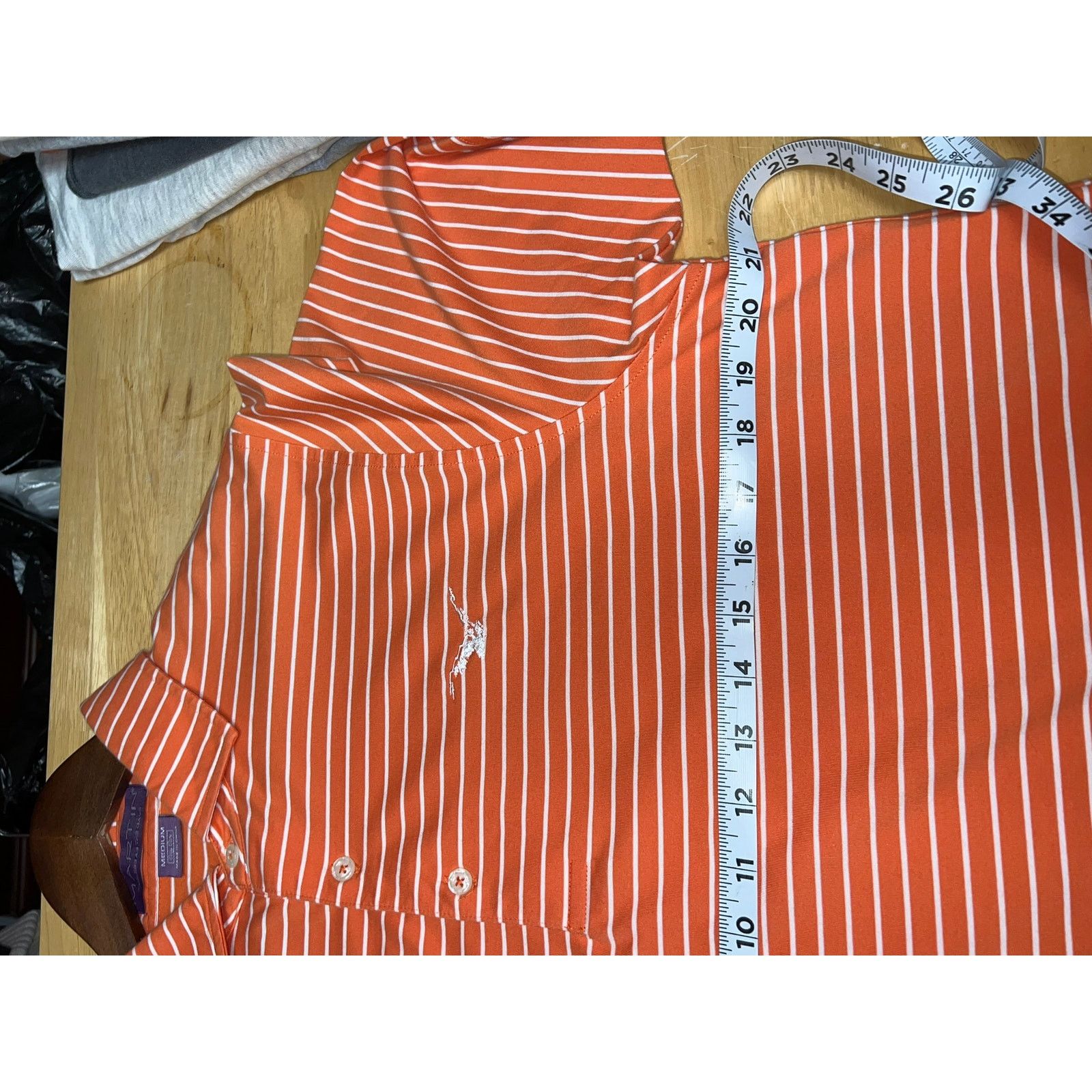 Vintage Vintage Martin Polo Shirt Orange Striped Golf SS Eagle M Size US M / EU 48-50 / 2 - 10 Thumbnail