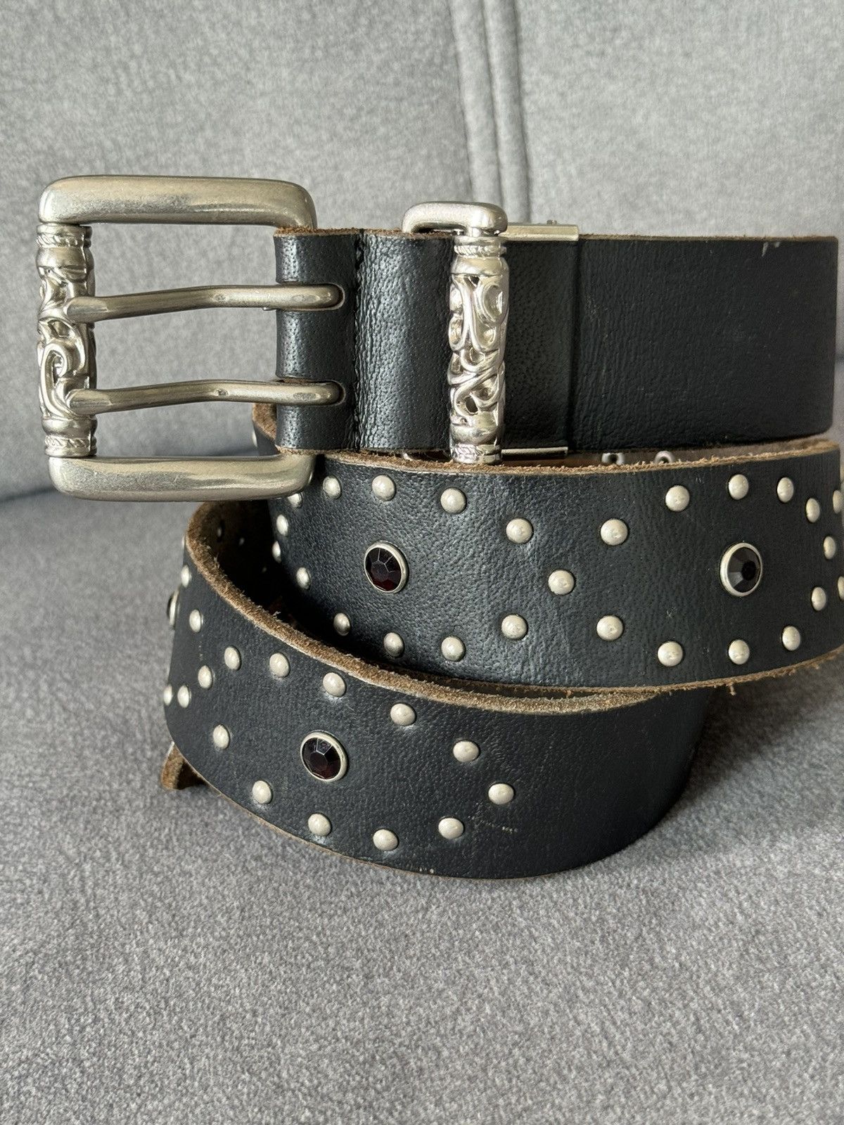 Designer × Handmade × Leather Vintage belt leather inspired CH Size ONE SIZE - 4 Thumbnail