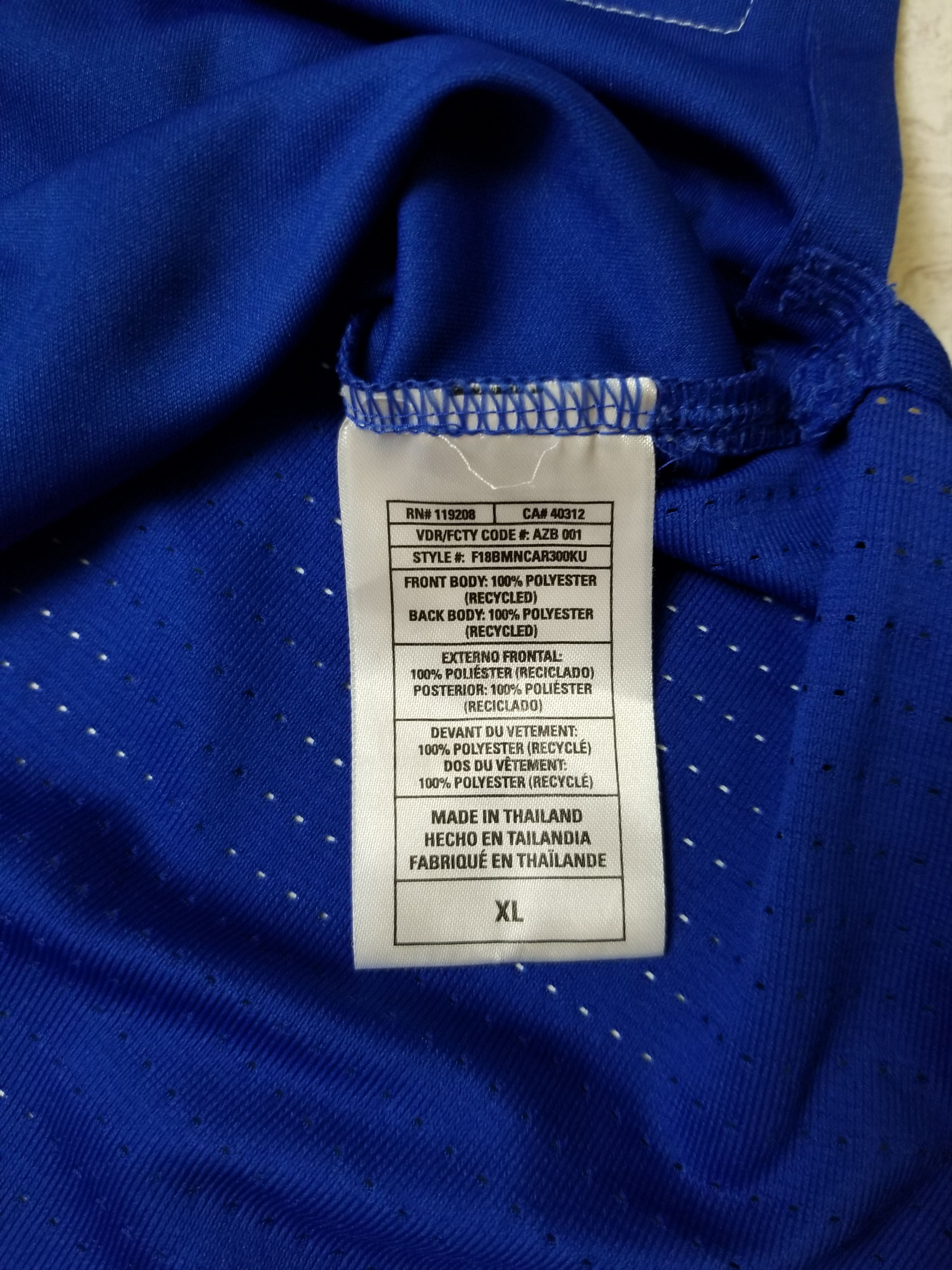 Adidas Kansas Jayhawks NCAA Basketball Jersey Size US XL / EU 56 / 4 - 7 Thumbnail