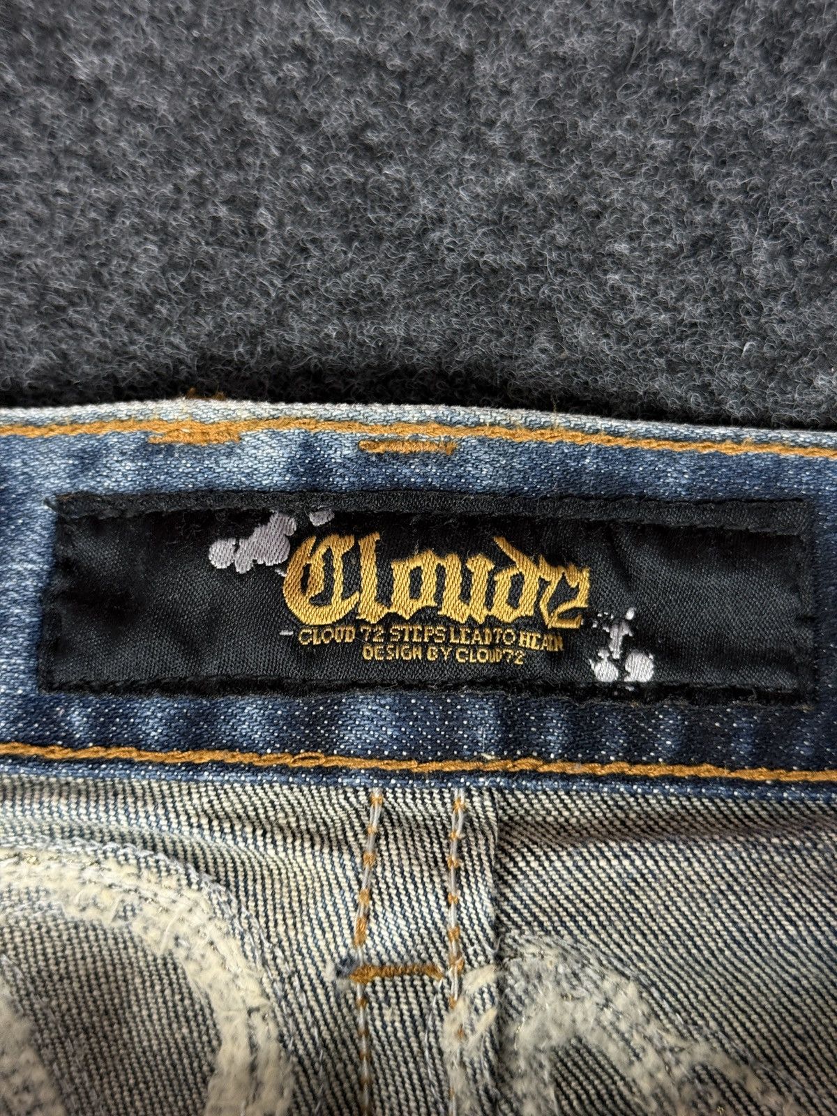 Japanese Brand × Vintage Japanese brand CLOUD72 jeans embroidery cross cemetery jeans Size US 32 / EU 48 - 4 Thumbnail