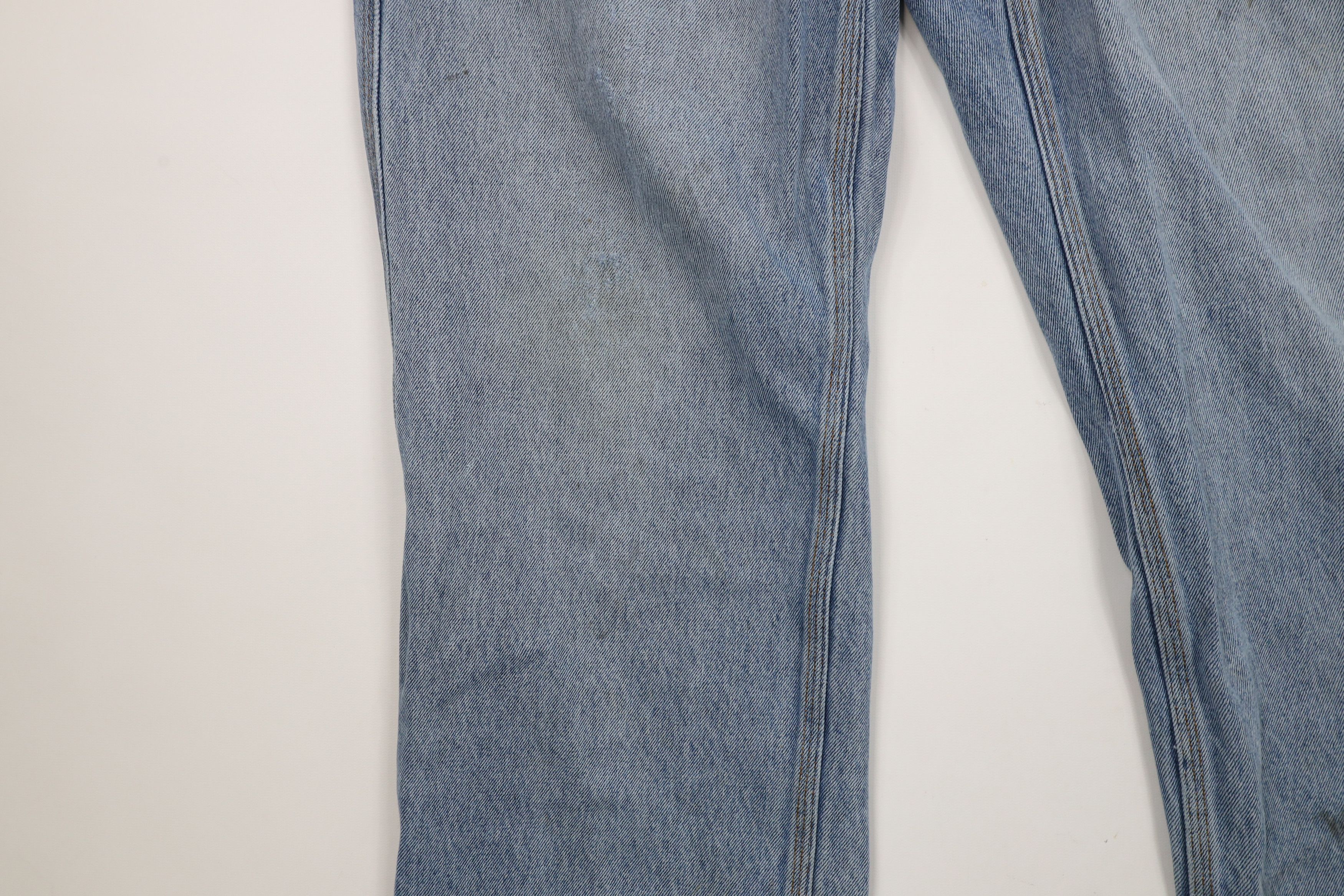 Duluth Trading Company × Vintage Duluth Trading Co Fit Thrashed Wide Leg Denim Jeans Blue Size US 35 - 7 Thumbnail