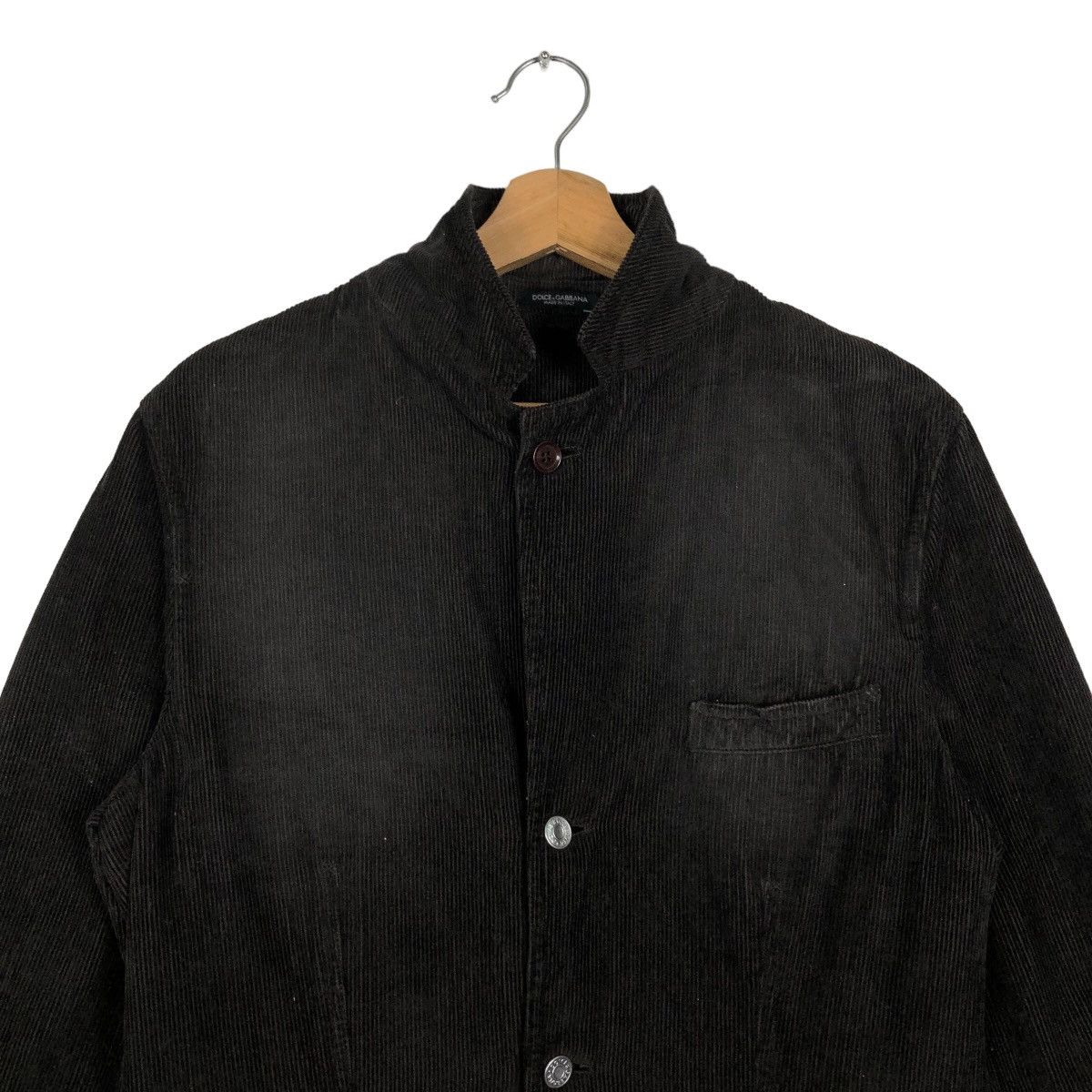 Dolce & Gabbana 🔥Iconic Black - Corduroy Jacket Double Breast Work Style Size US S / EU 44-46 / 1 - 2 Thumbnail