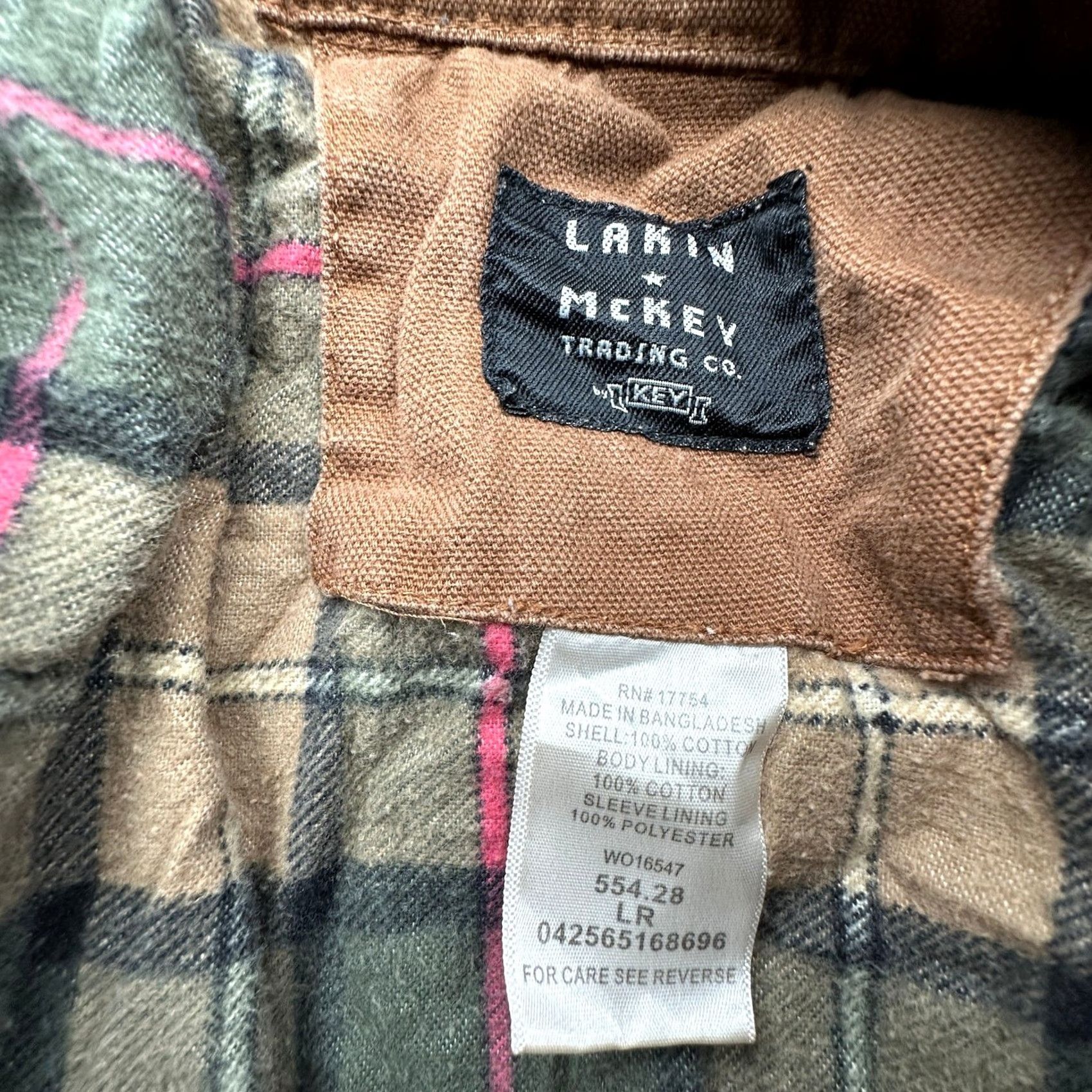 CO Lakin McKey Trading Co Key Flannel Lined Duck Canvas Shirt Shacket Brown Pocket Shacket Shirt Shacket Brown L Linen? Size US L / EU 52-54 / 3 - 3 Thumbnail