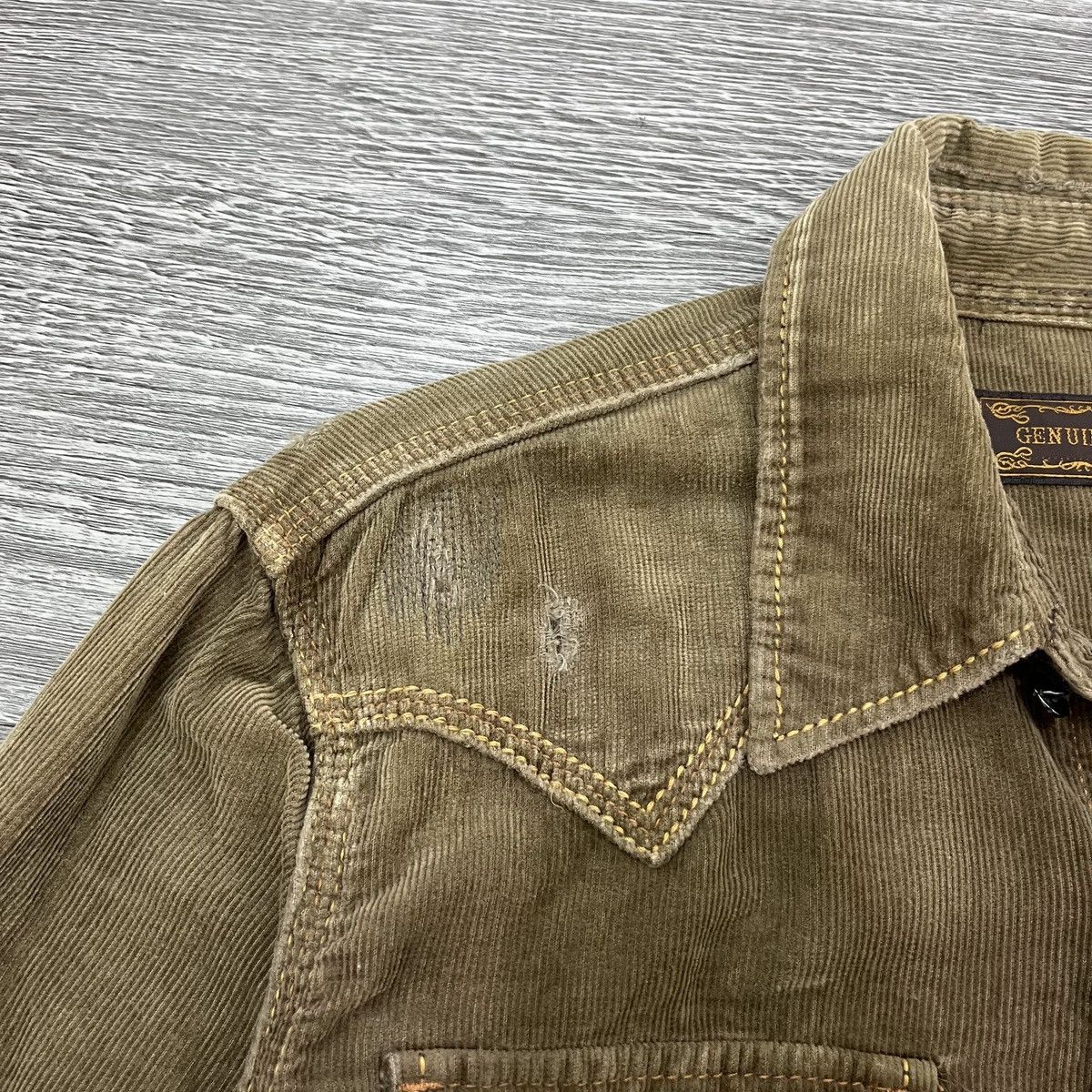GOA Genuin Vintage GOA - Distressed Corduroy Wested ShirtStudded Size US M / EU 48-50 / 2 - 3 Thumbnail