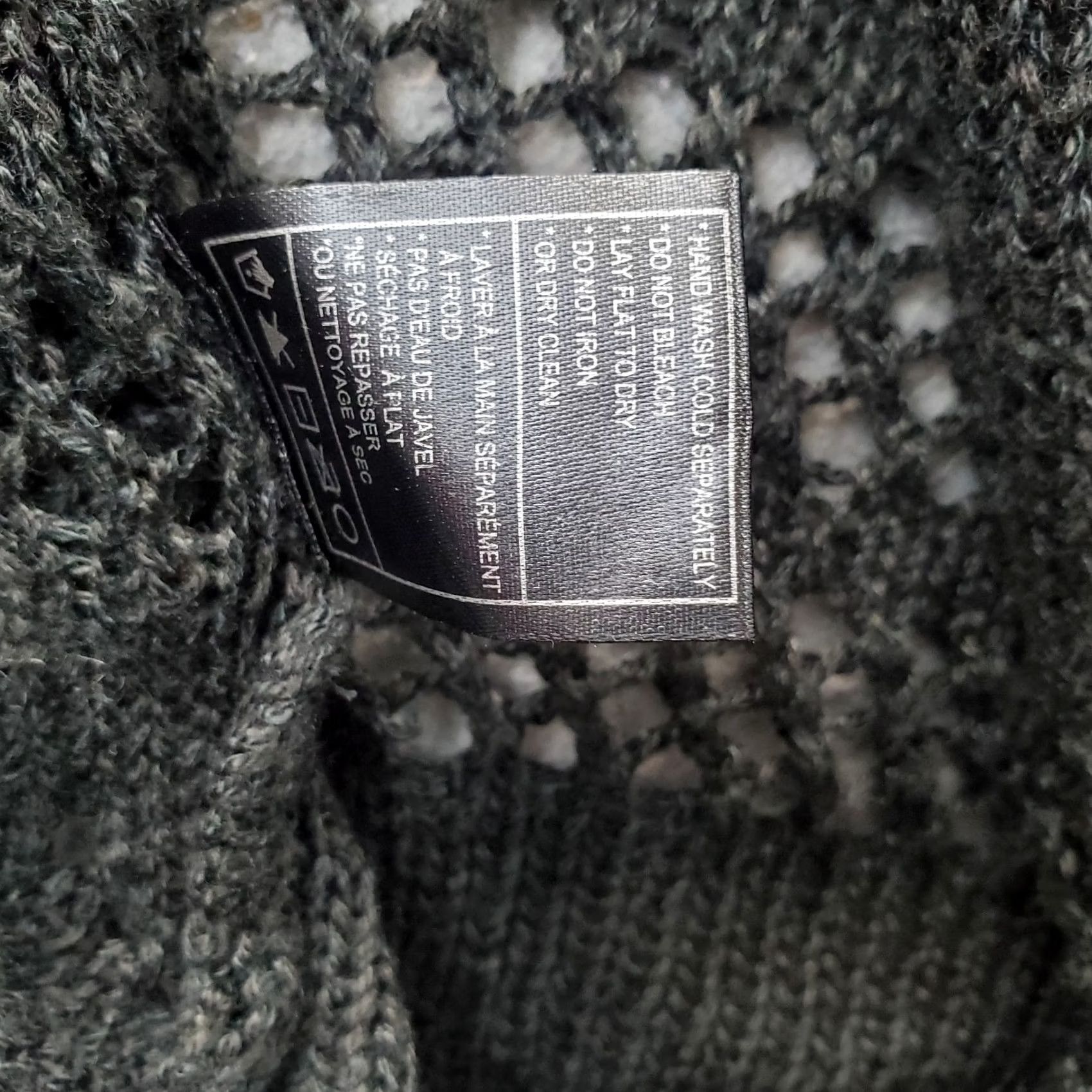 Vintage JACK Cardigan Womens XS Black Knitted Open Drape Front Lightweight Classic Fit Cardigan Size XS / US 0-2 / IT 36-38 - 7 Thumbnail